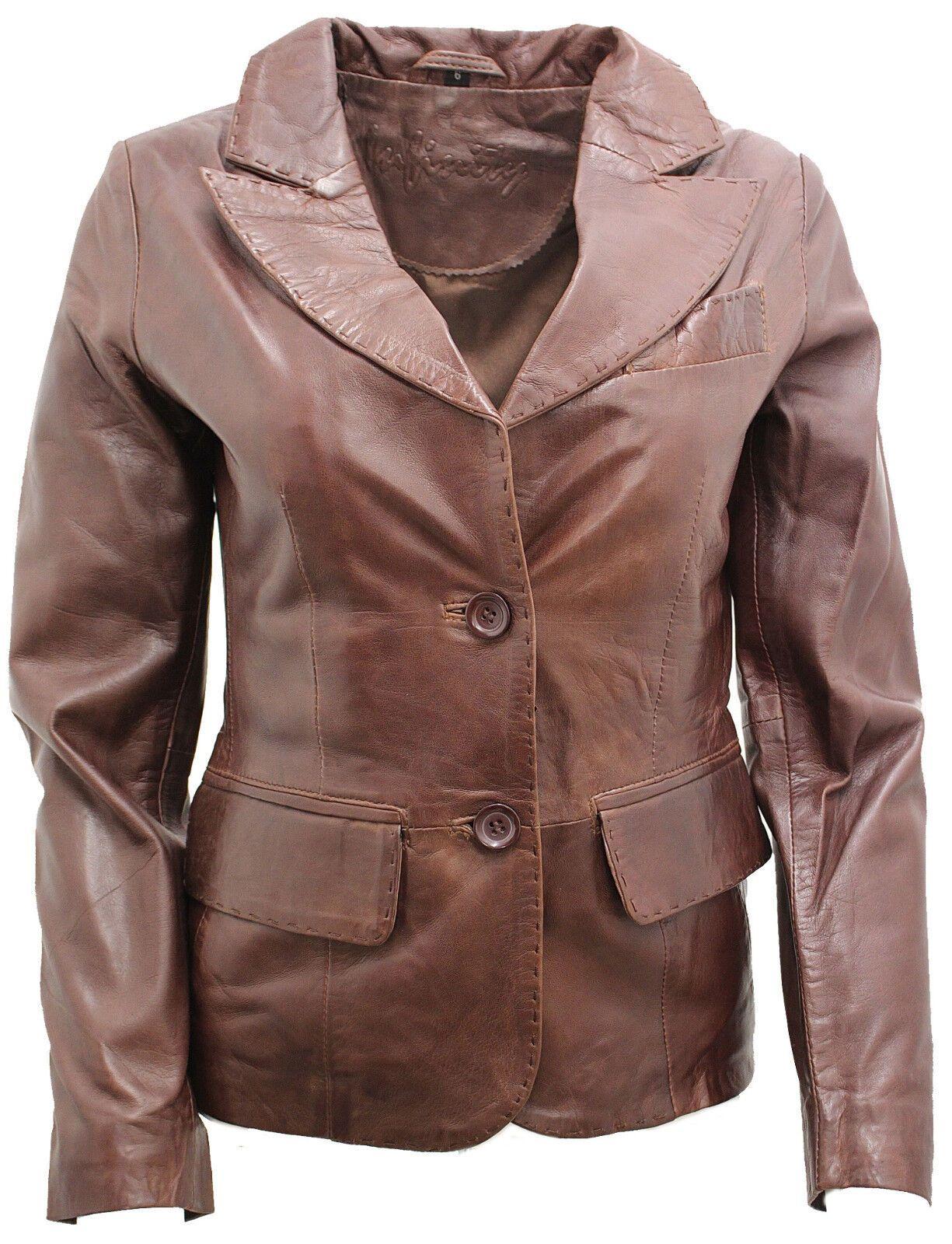 2 Button Leather Blazer Jacket-Newport by INFINITY LEATHER