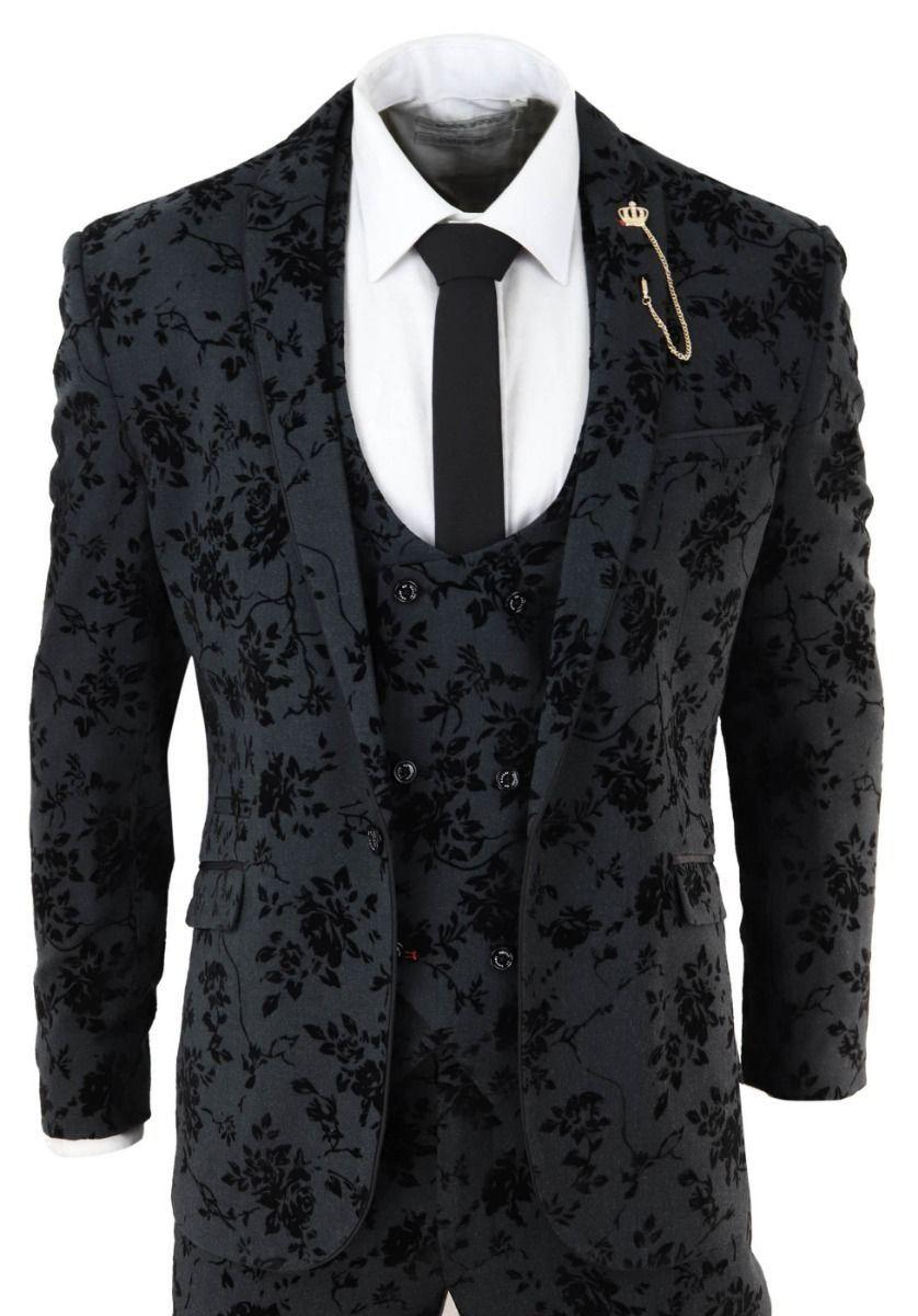 3 Piece Paisley Velvet Dinner Suit by INFINITY LEATHER