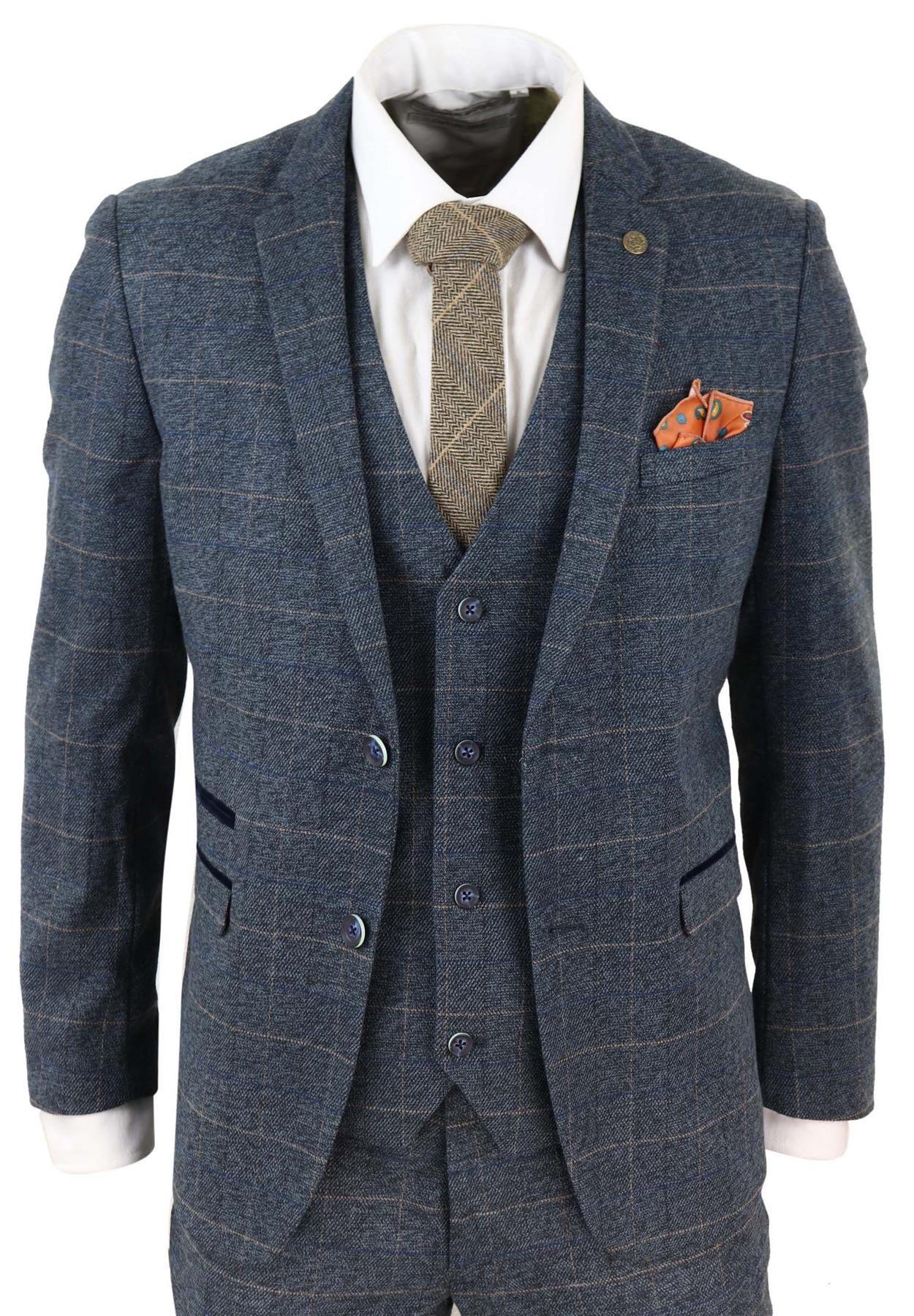 3 Piece Tweed Check Vintage Suit by INFINITY LEATHER