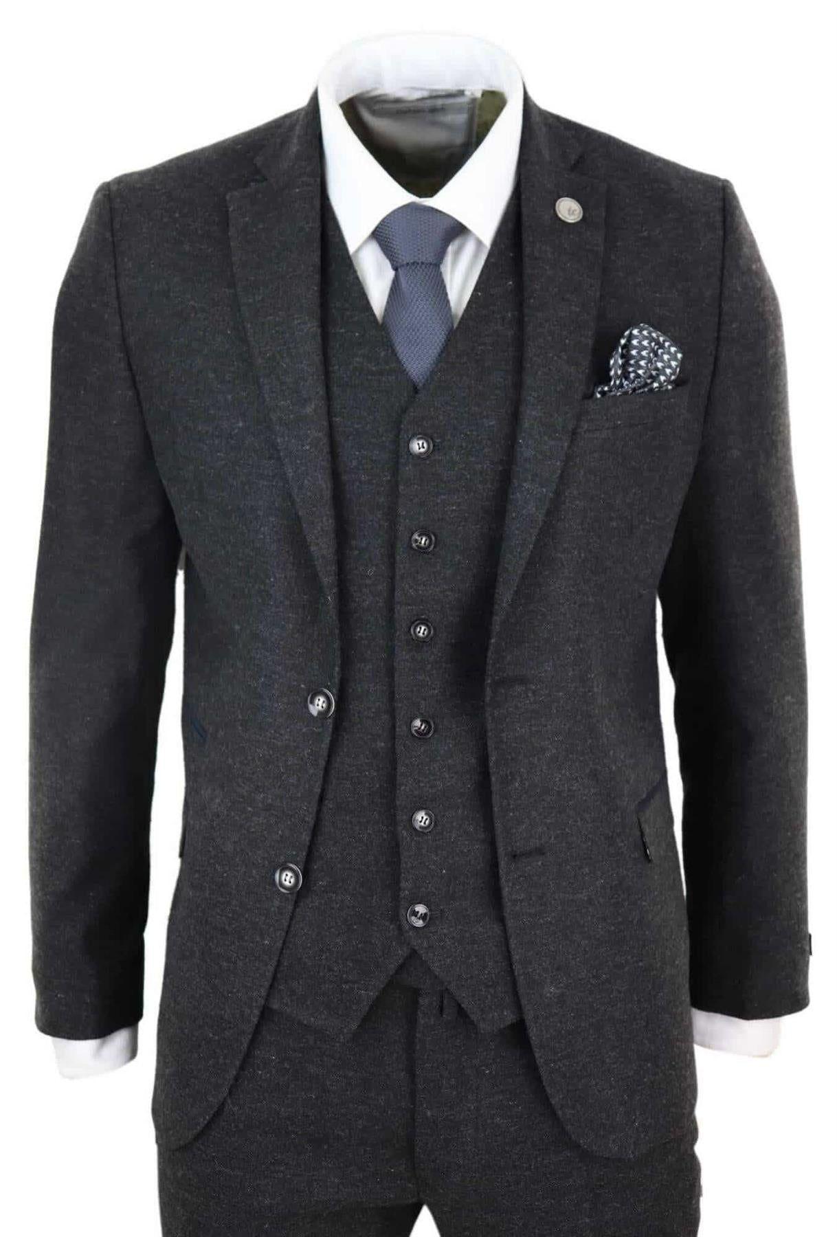 3 Piece Wool Tweed Vintage Retro Suit by INFINITY LEATHER