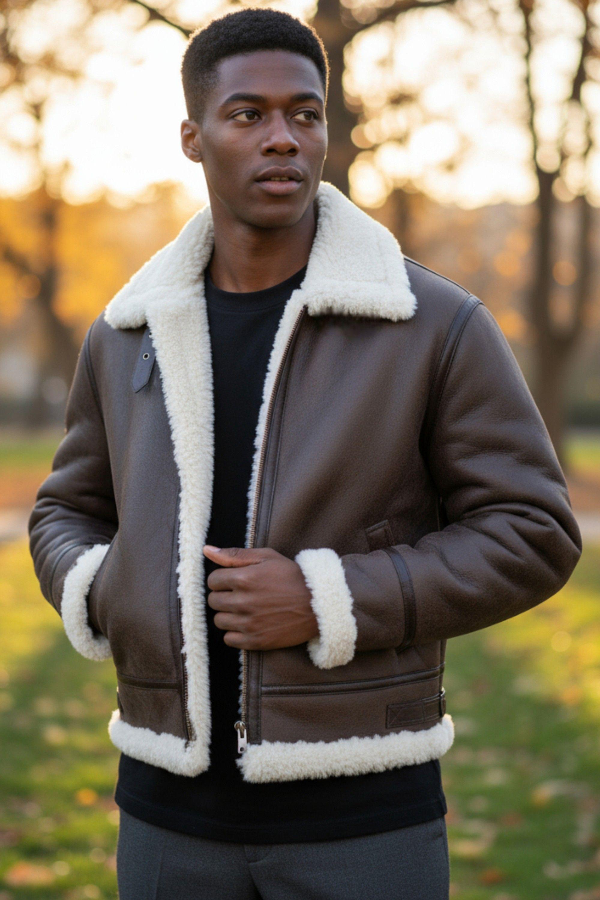 B3 Aviator Real Sheepskin Leather Flying Jacket-Hobart by INFINITY LEATHER