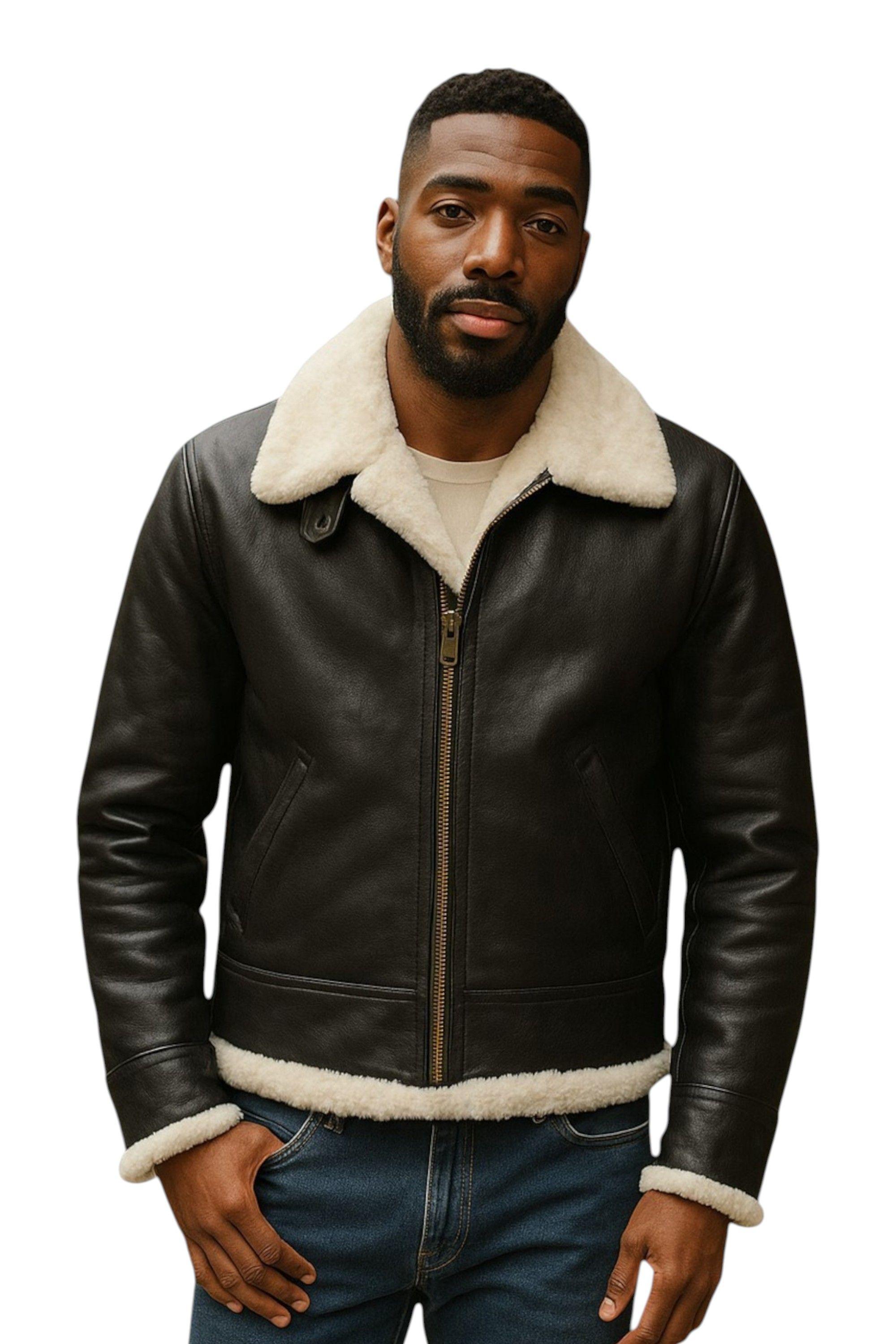 B3 Aviator Real Sheepskin Leather Flying Jacket-Oxford by INFINITY LEATHER