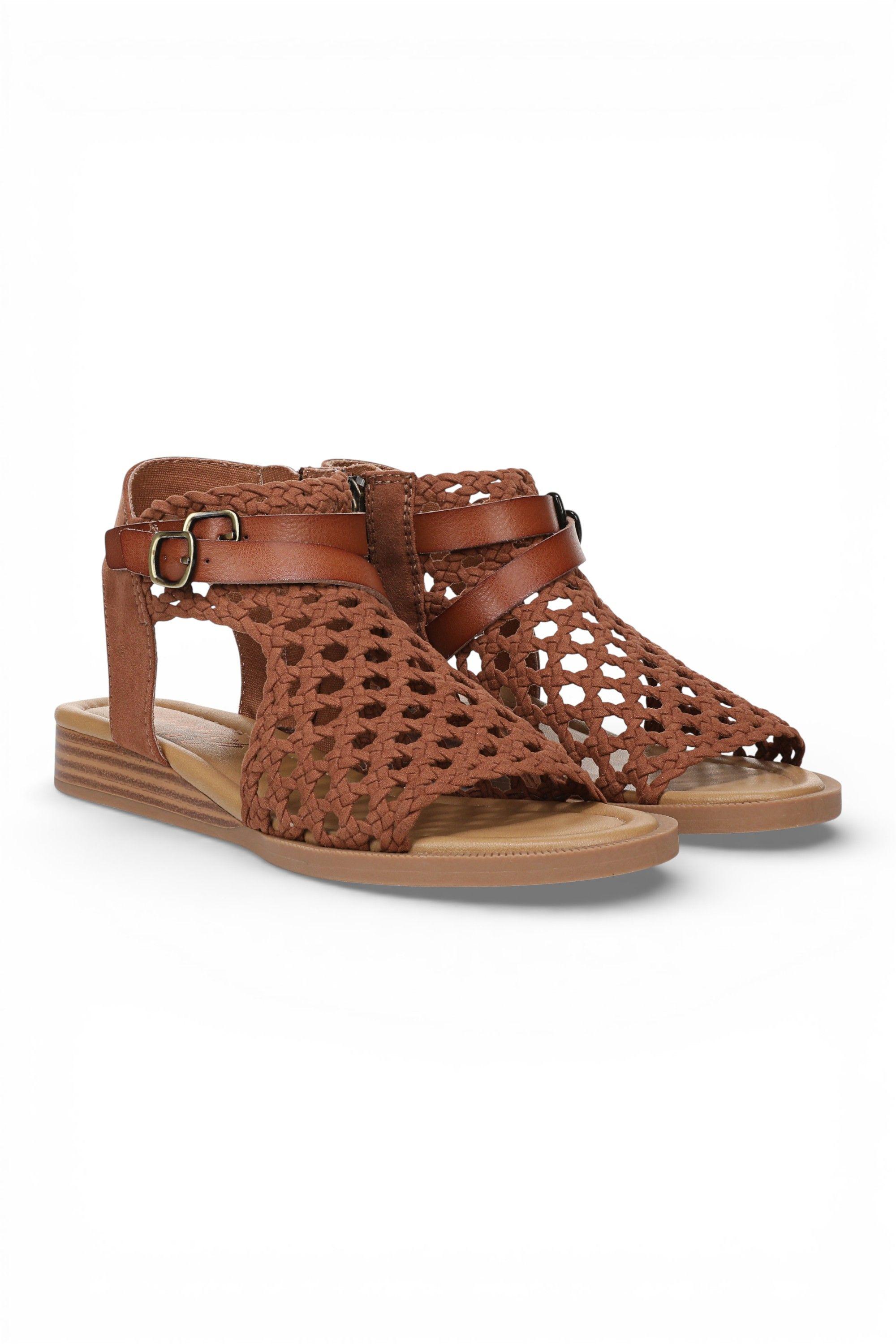 Blowfish Weave Micro Wedge Sandals - Anuella by INFINITY LEATHER
