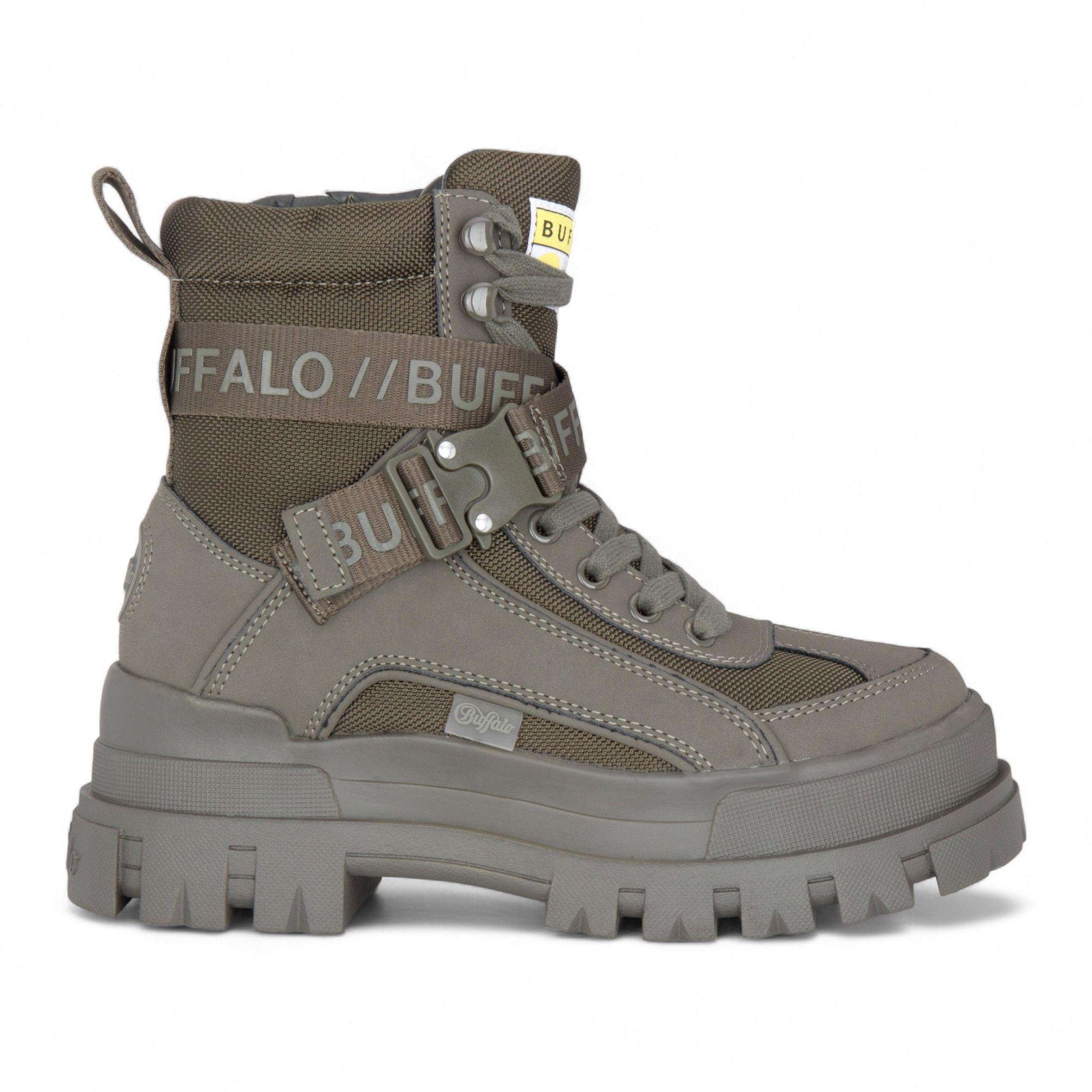 Buffalo Chunky Platform High Ankle Combat Boots - ASPHA-COM1 by INFINITY LEATHER