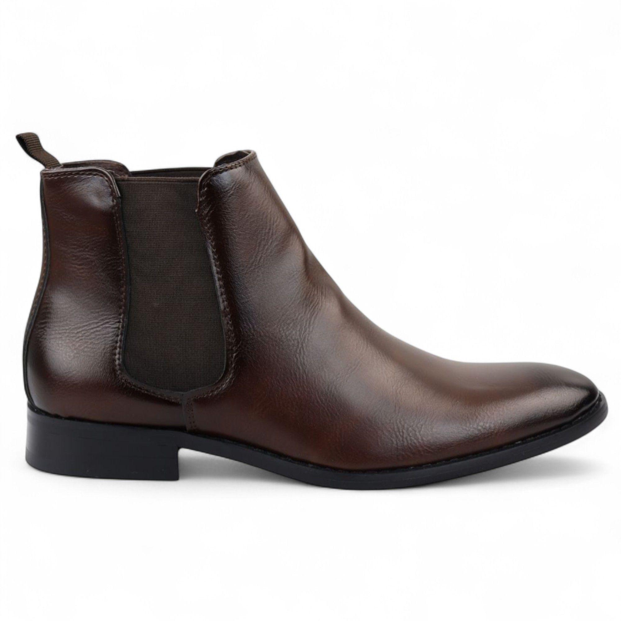 Chelsea Slip-On Office Ankle Boots by INFINITY LEATHER