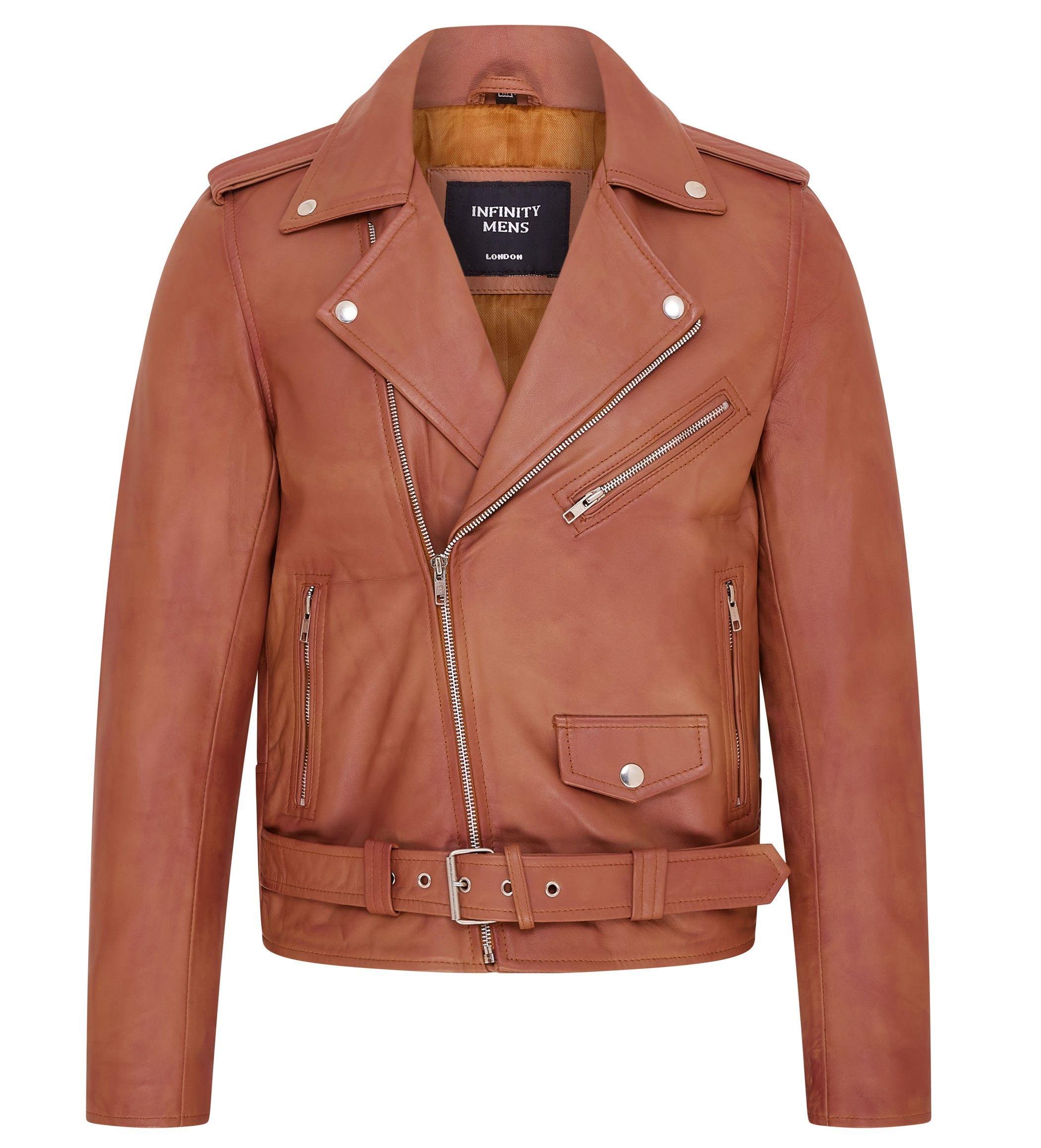 Classic Brando Leather Biker Jacket - Heinola by INFINITY LEATHER