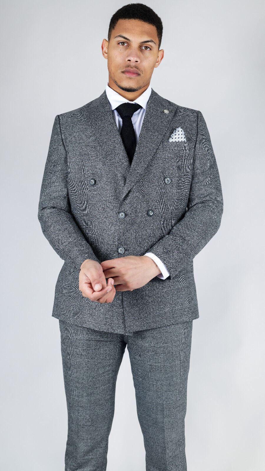 Classic Double Breasted 2-Piece Suit by INFINITY LEATHER