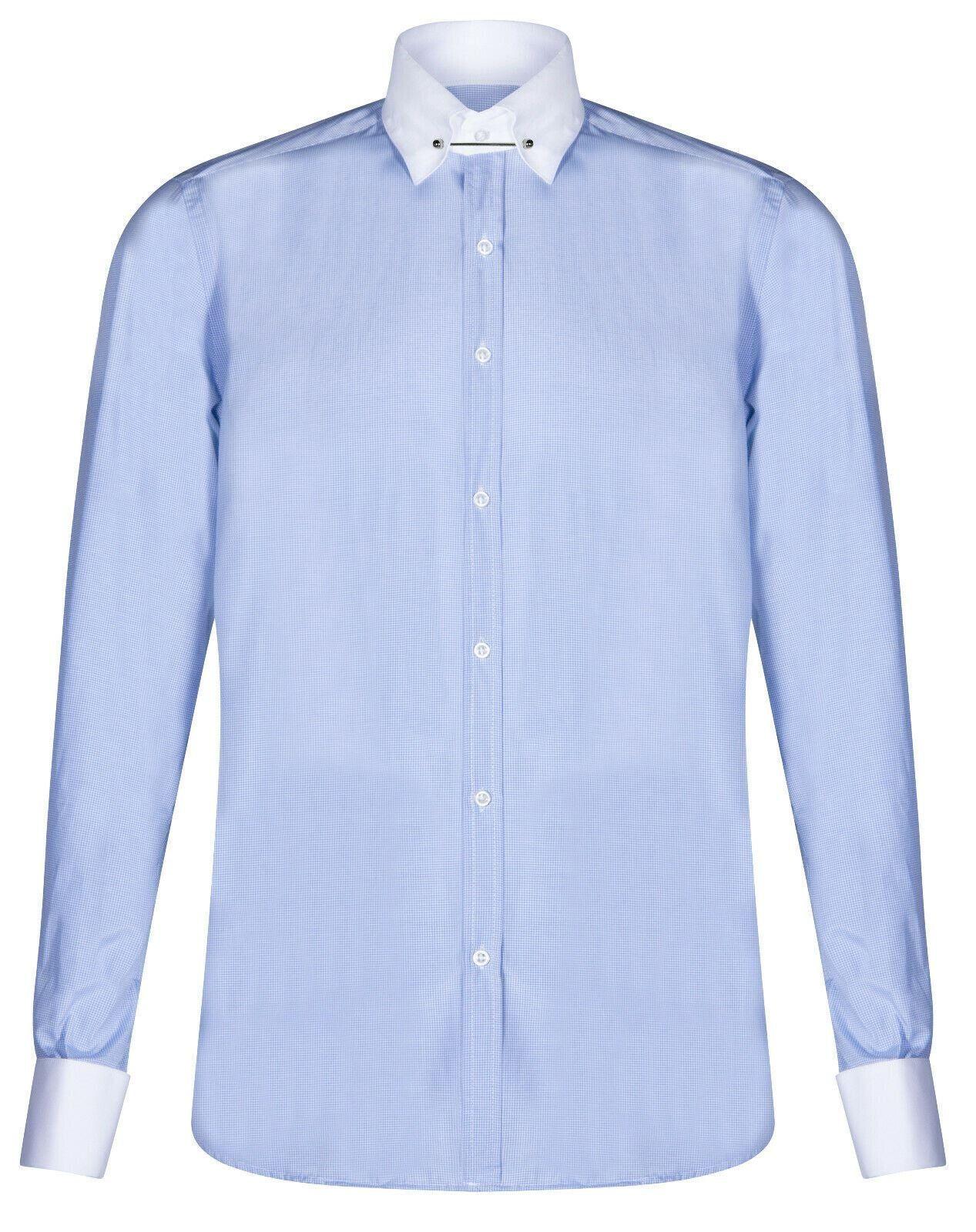 Club Collar Shirt 1920s Peaky Blinders With Bar Poplin Pin Smart by INFINITY LEATHER