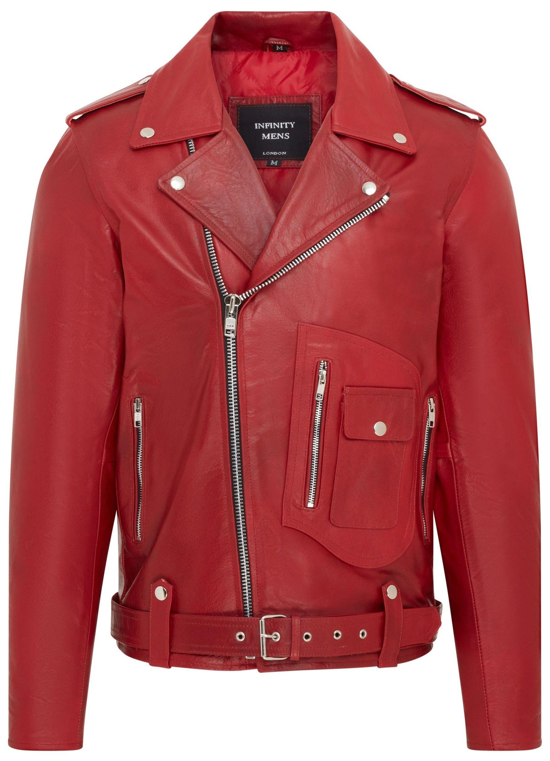 Cow-Hide Biker Brando Jacket - Pargas by INFINITY LEATHER