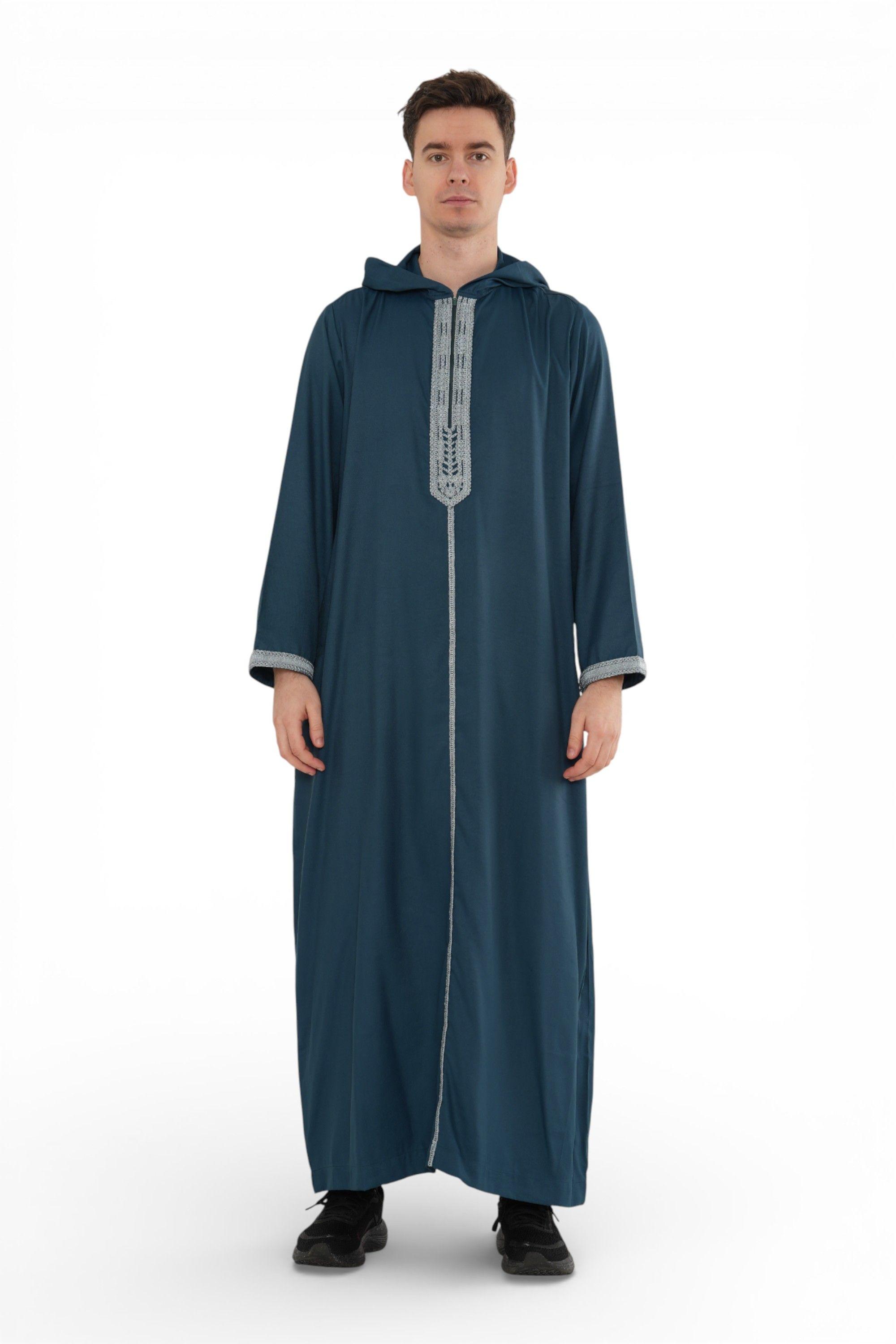 Eid Hooded Moroccan Thobe Robe Djellaba Gandoura Ramadan Jubba- HM3 by INFINITY LEATHER