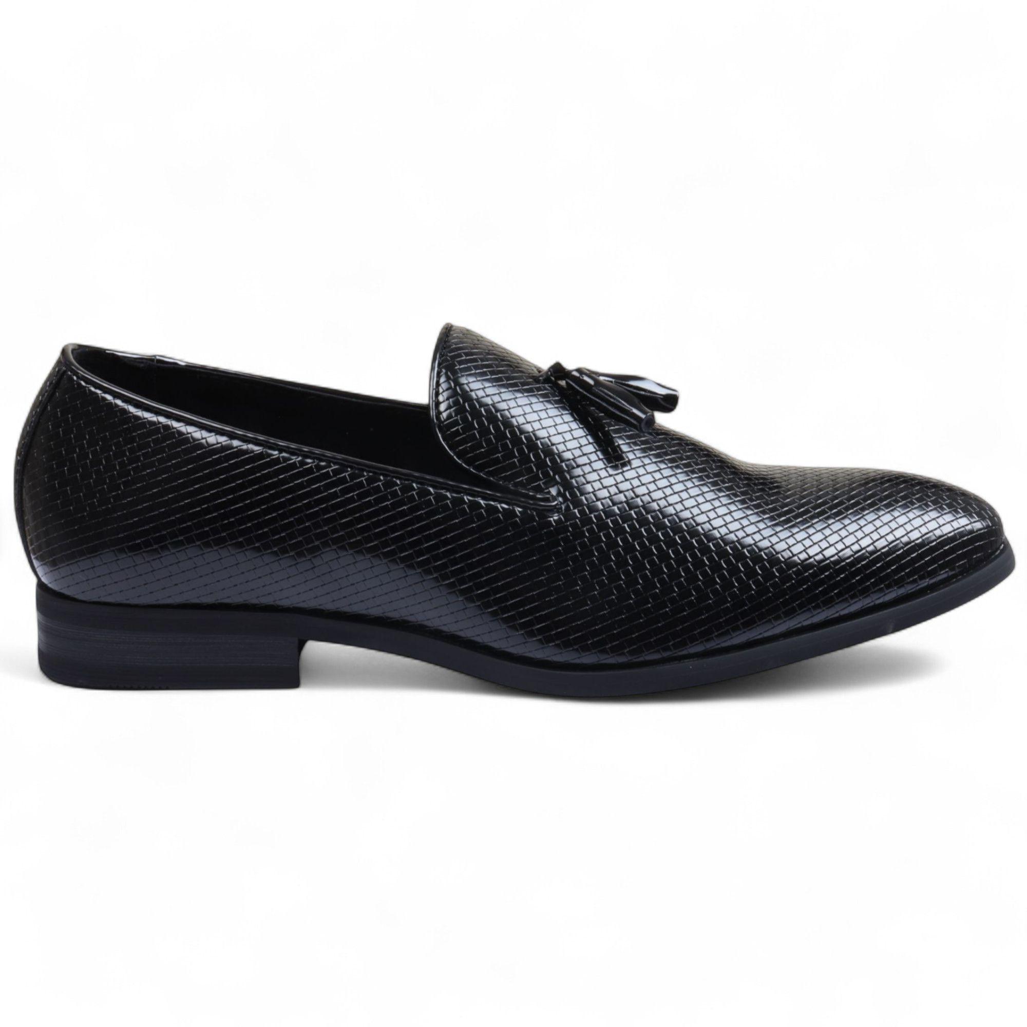 Formal Tassel Loafers Slip-On Leather Shoes by INFINITY LEATHER