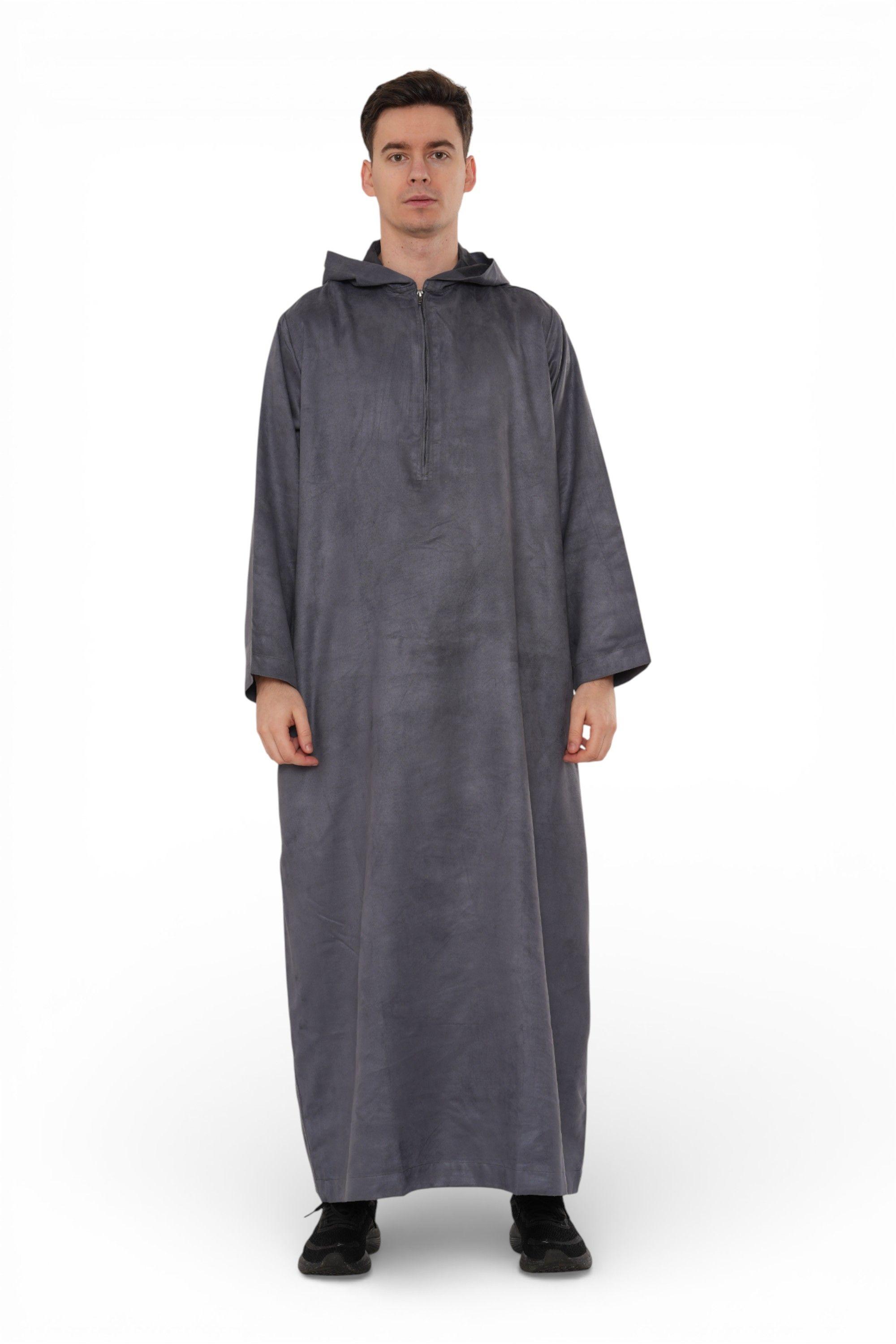 Hooded Eid Moroccan Jubba Robe Ramadan Eid Thobe - HM12 by INFINITY LEATHER