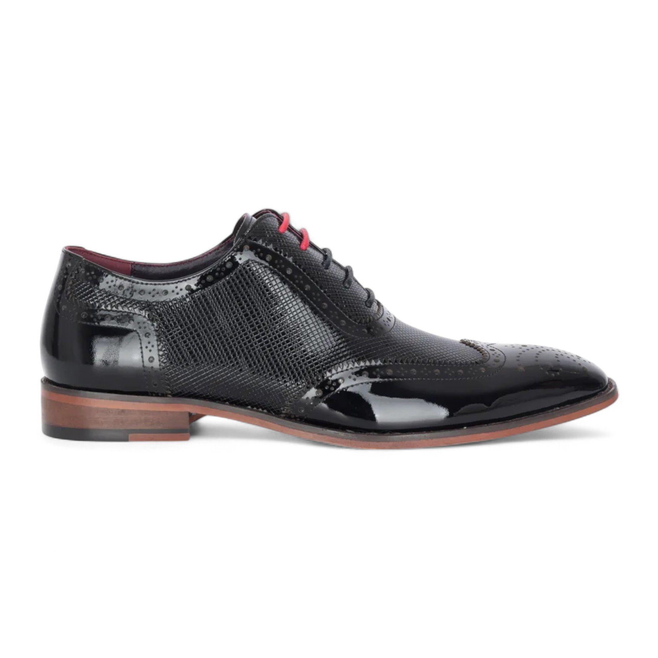 Justin Reess Patent Leather Brogue Shoes - Flynn by INFINITY LEATHER