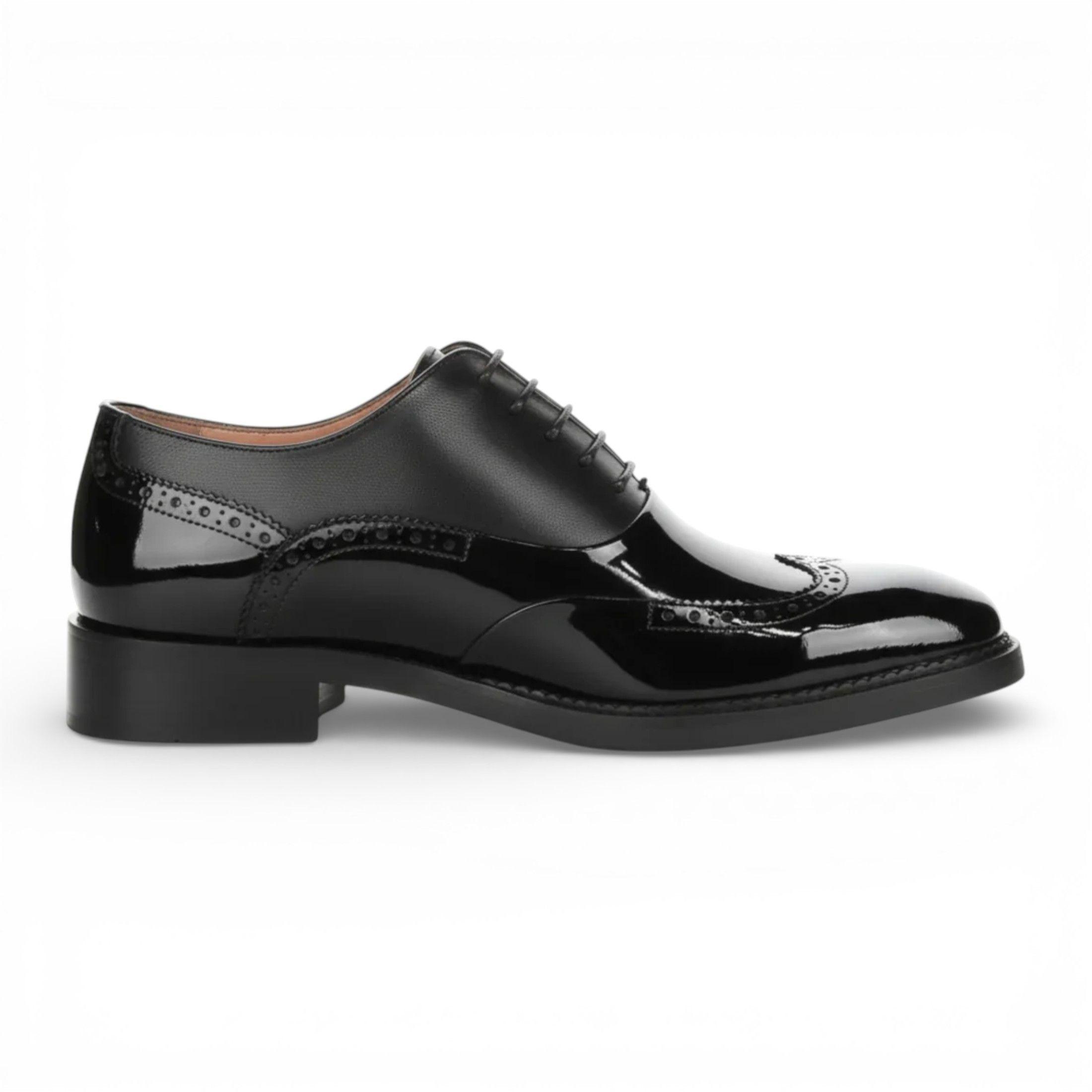 Justin Reess Patent Real Leather Formal Brogue Shoes - Harry by INFINITY LEATHER