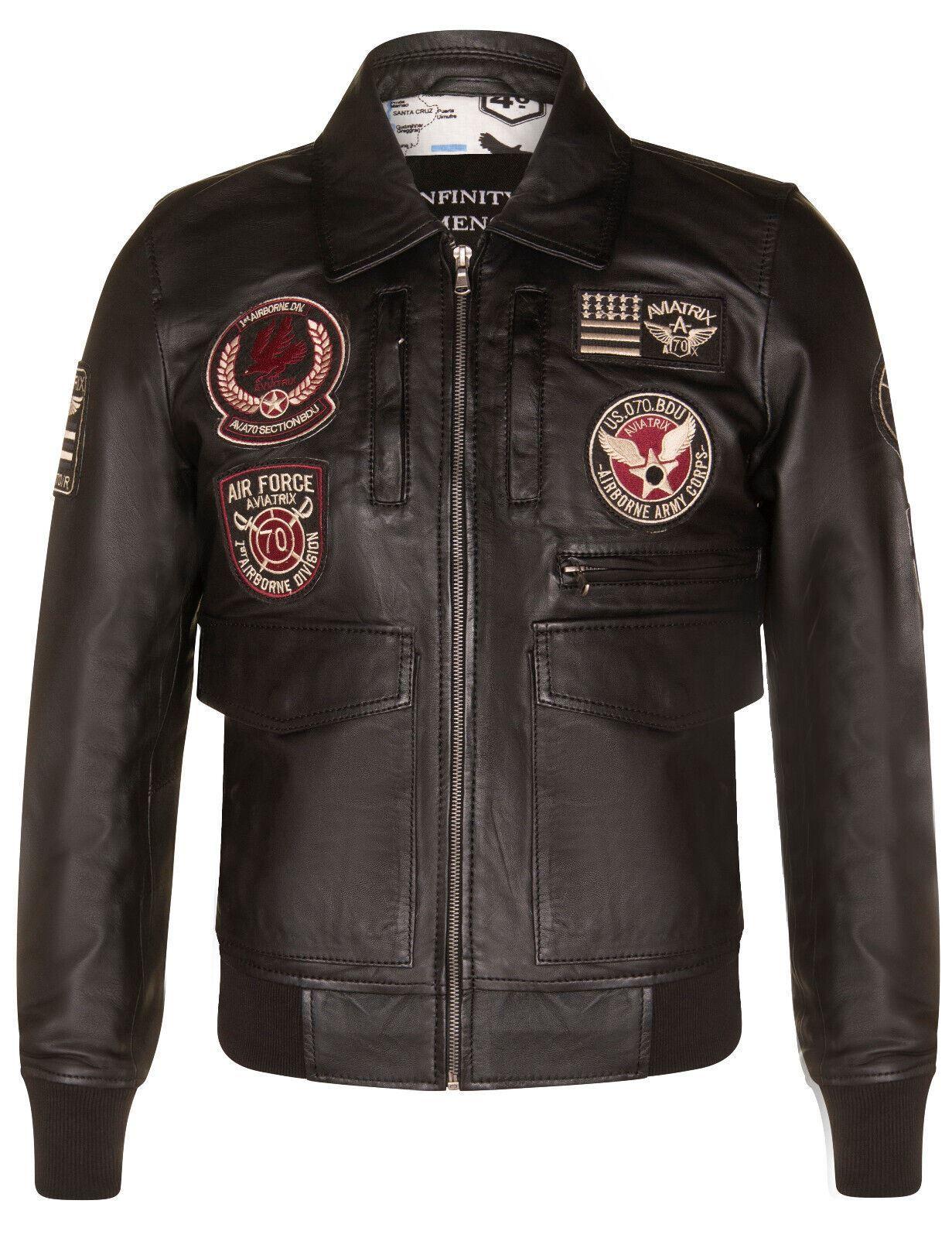 Leather Air Force Bomber Jacket - Dublin by INFINITY LEATHER