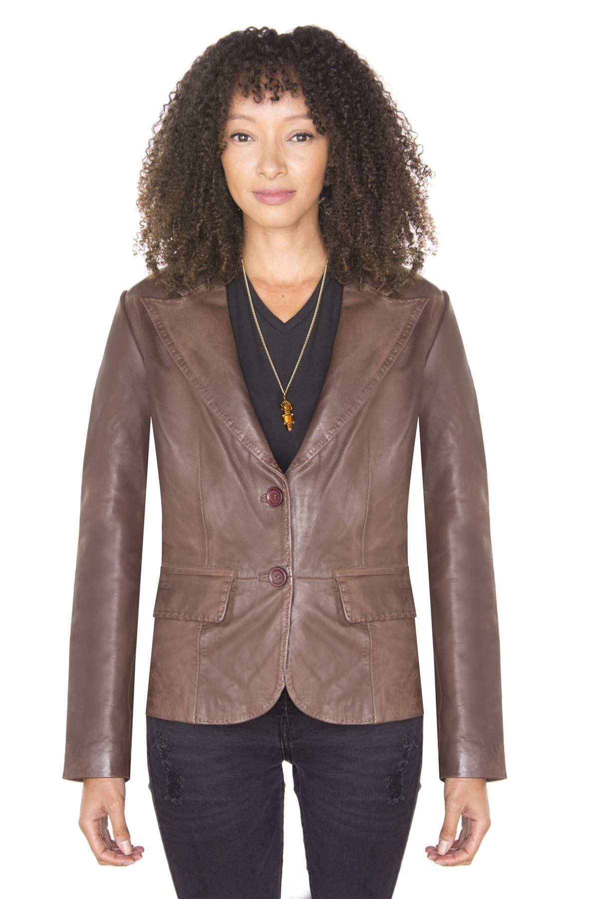Leather Blazer Jacket-Seregno by INFINITY LEATHER