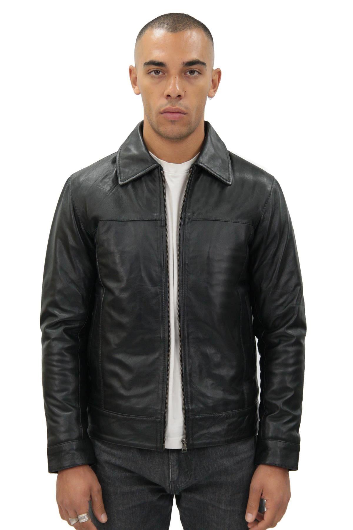Leather Harrington Jacket-Shanghai by INFINITY LEATHER