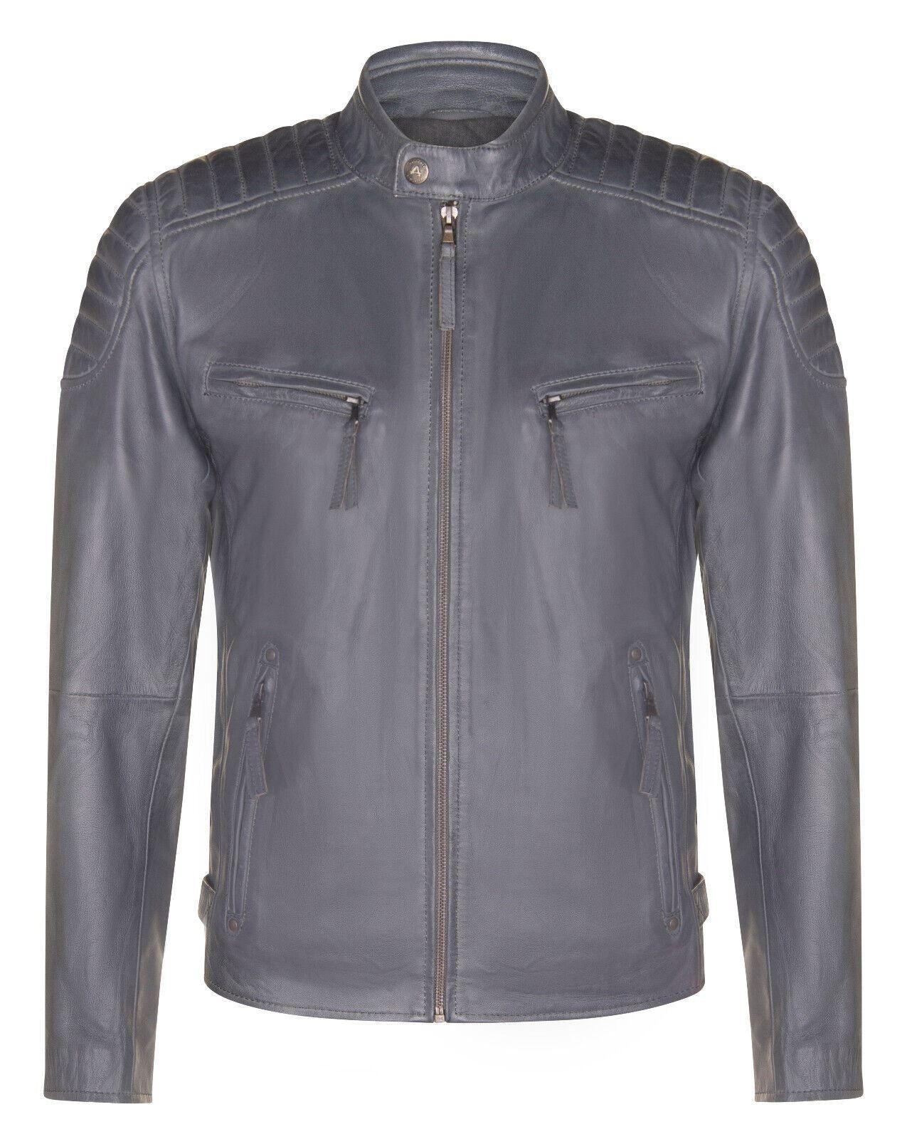 Leather Quilted Biker Jacket - Berlin by INFINITY LEATHER