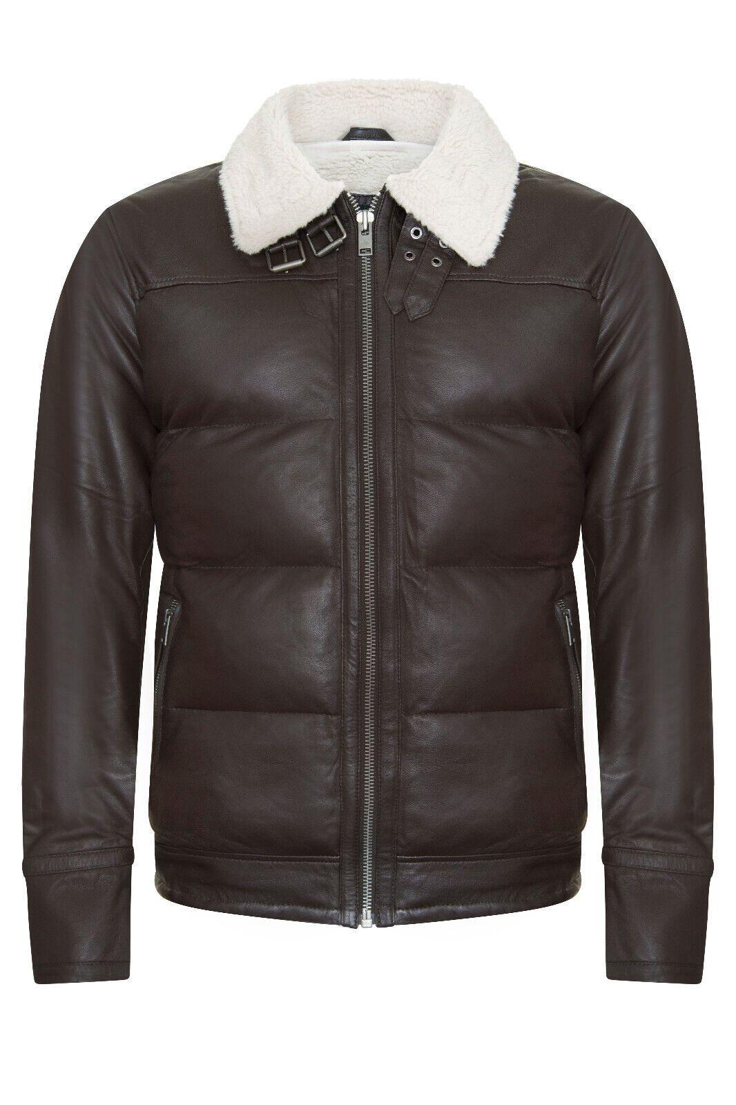 Leather Quilted Biker Puffer Jacket - Brasil by INFINITY LEATHER