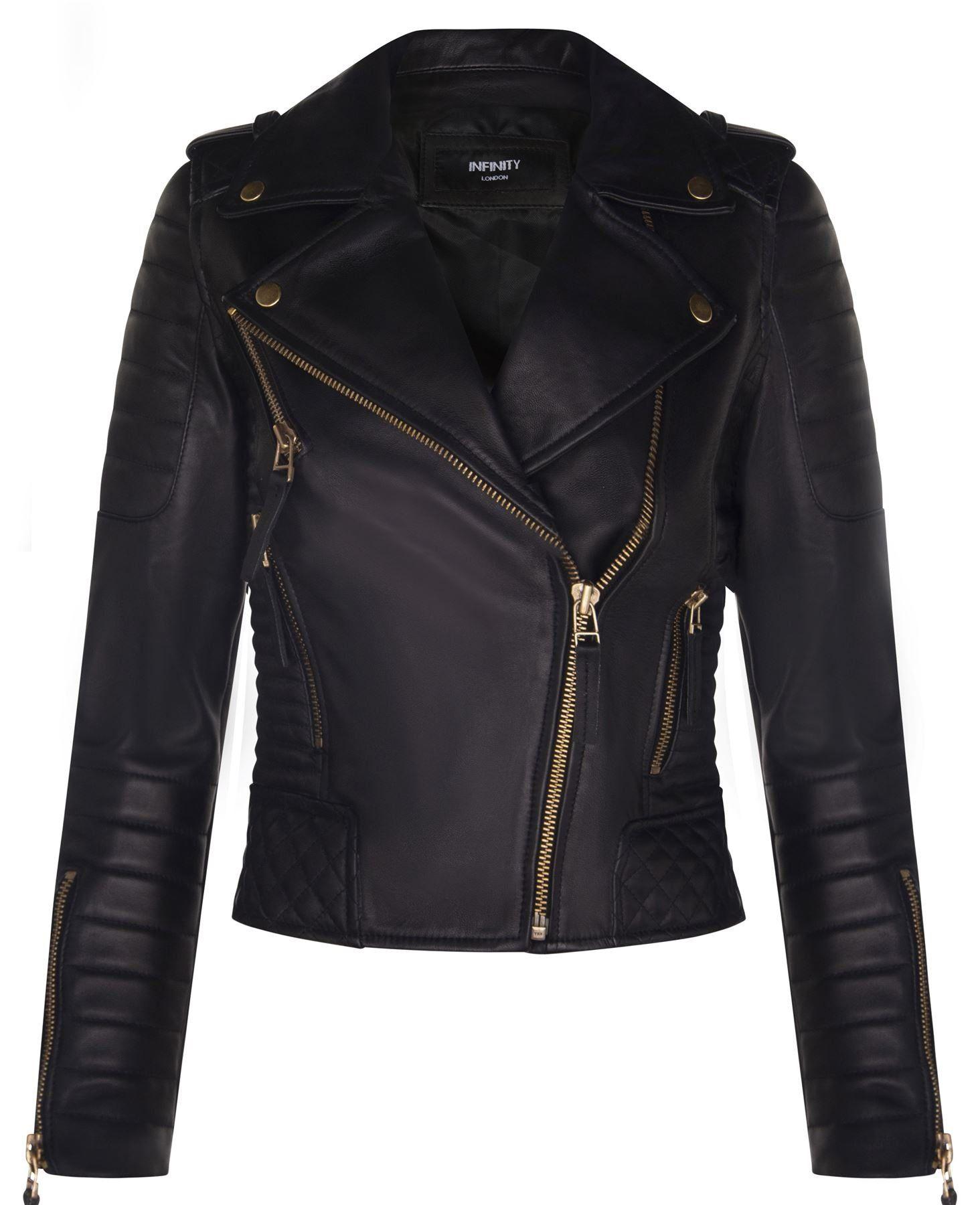 Leather Quilted Vintage Brando Biker Jacket-Lusaka by INFINITY LEATHER