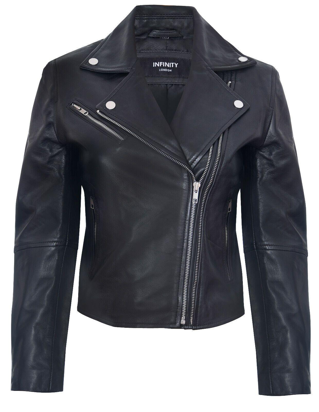 Leather Retro Biker Jacket-Madeley by INFINITY LEATHER