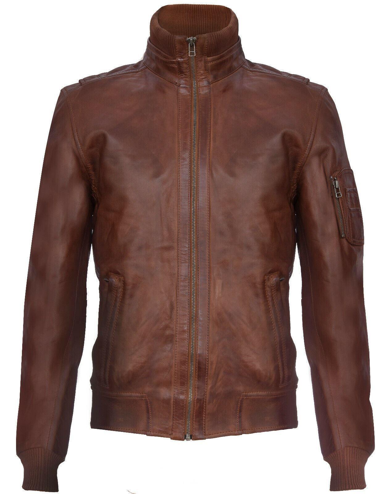Leather Varsity Bomber Jacket-Adana by INFINITY LEATHER