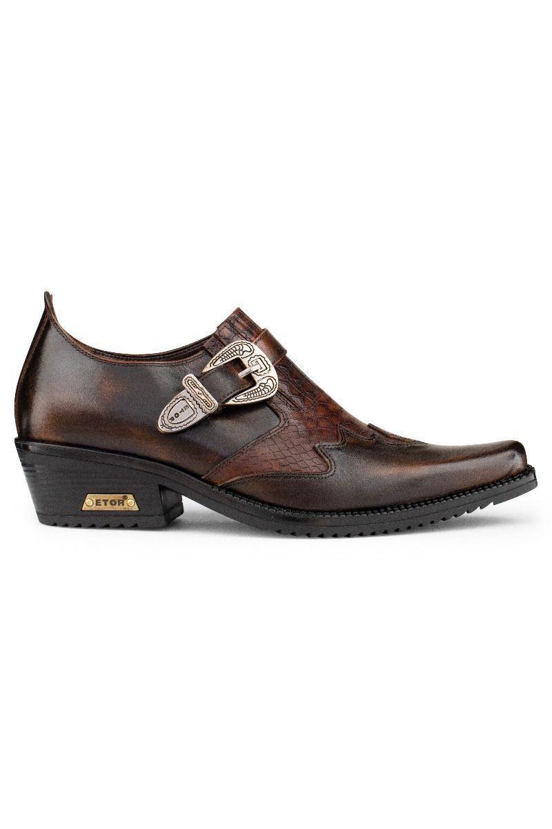Leather Winklepickers Cowboy Cuban Biker Shoes by INFINITY LEATHER
