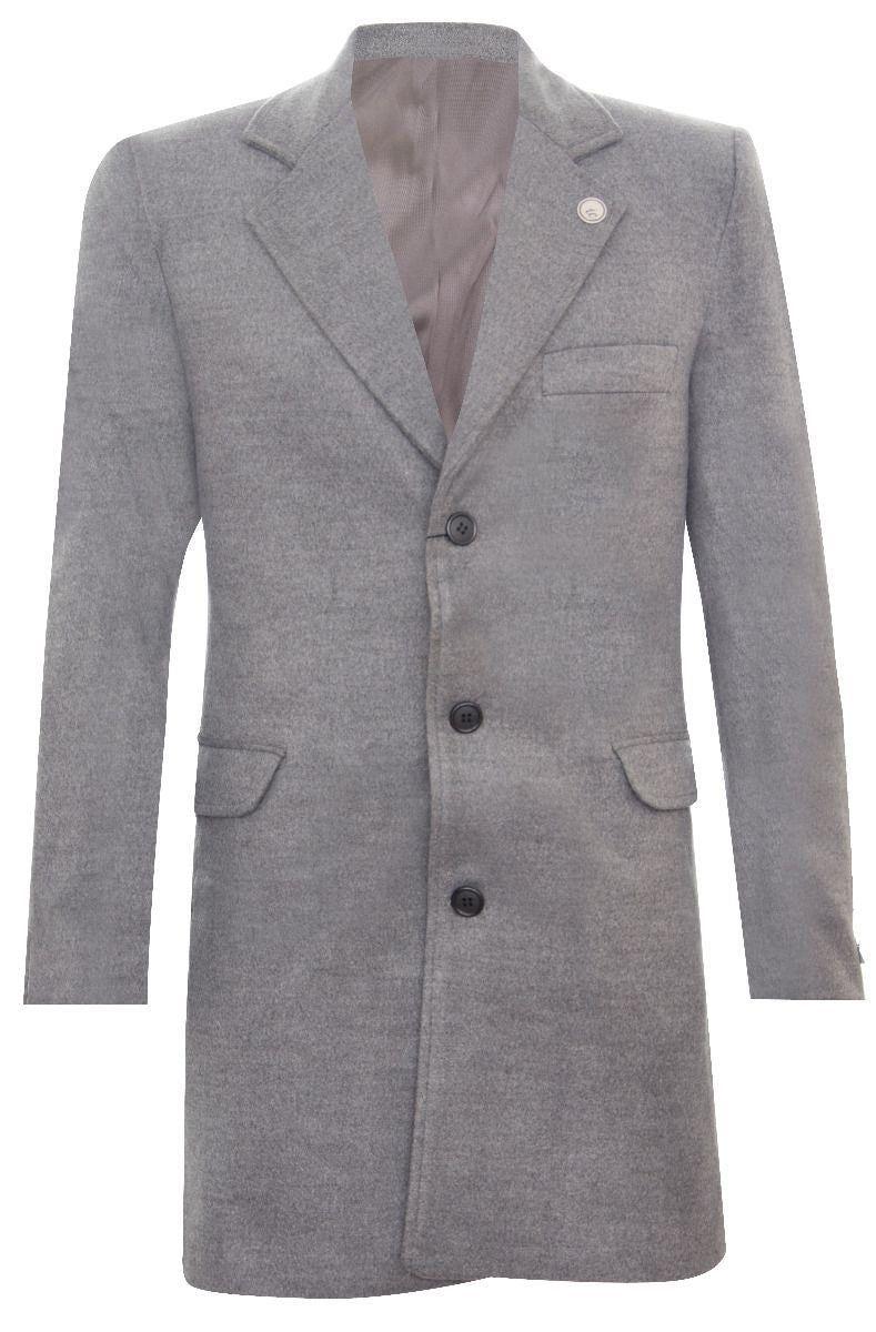 Long Wool Slim Fit Overcoat by INFINITY LEATHER