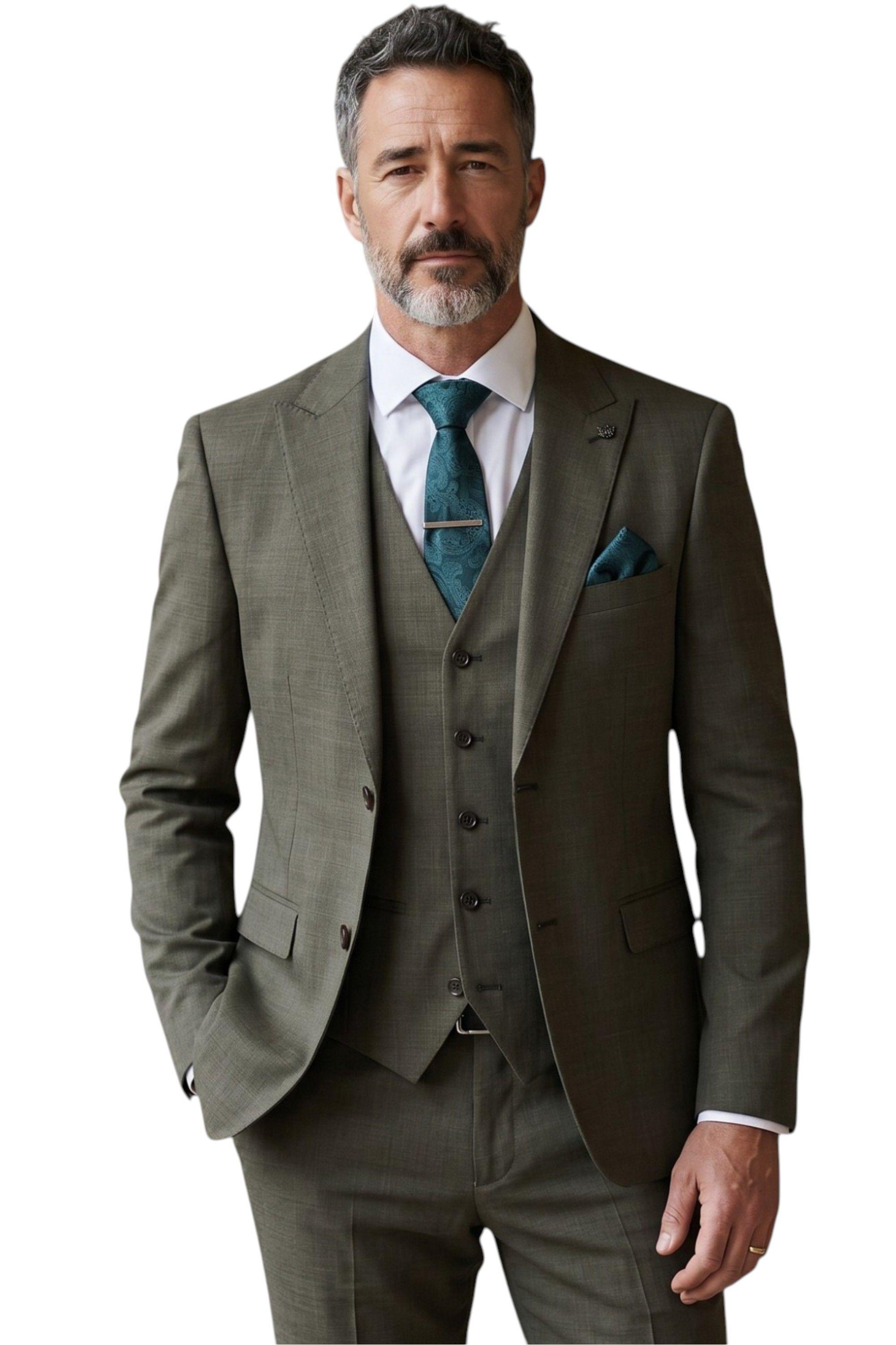 Men's 3 Piece Tailored Fit Formal Suit - Kurt by INFINITY LEATHER