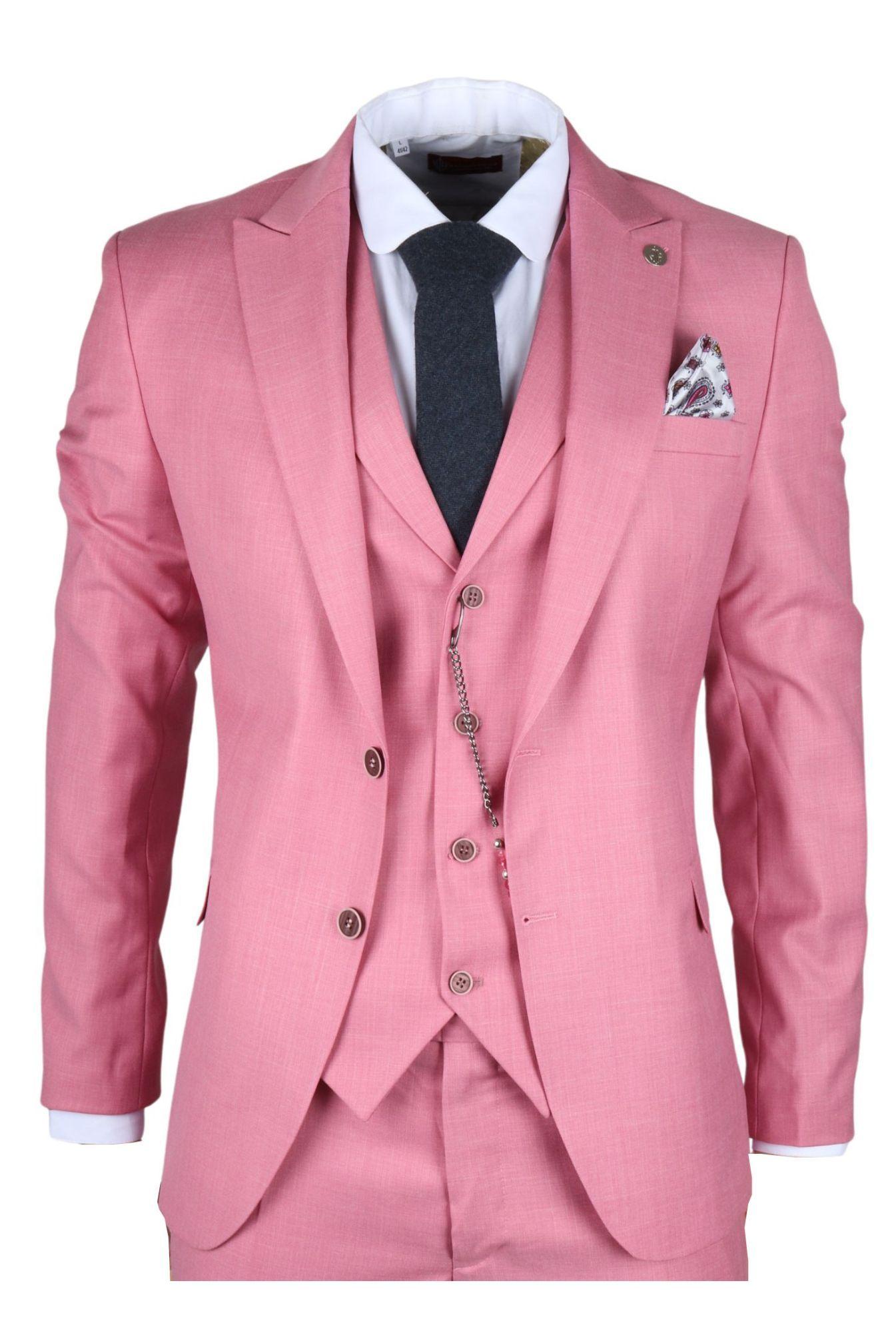 Men's 3 Piece  Tailored Fit Party Suit Race Day by INFINITY LEATHER