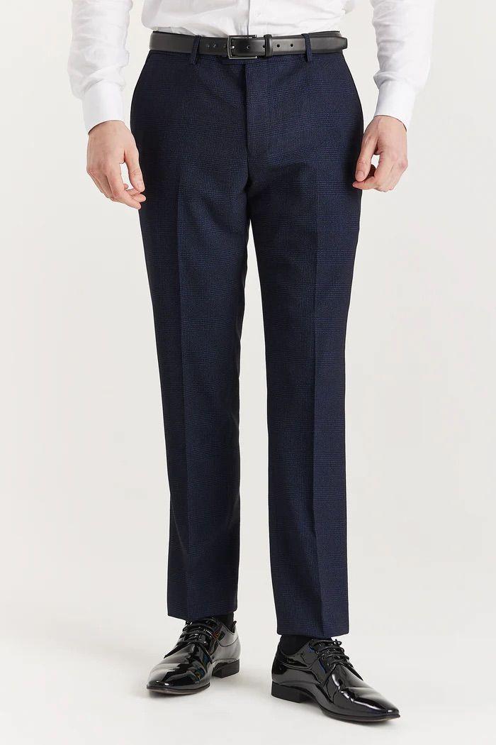 Men's Suit Trouser Prince Of Wales Formal Trouser by INFINITY LEATHER