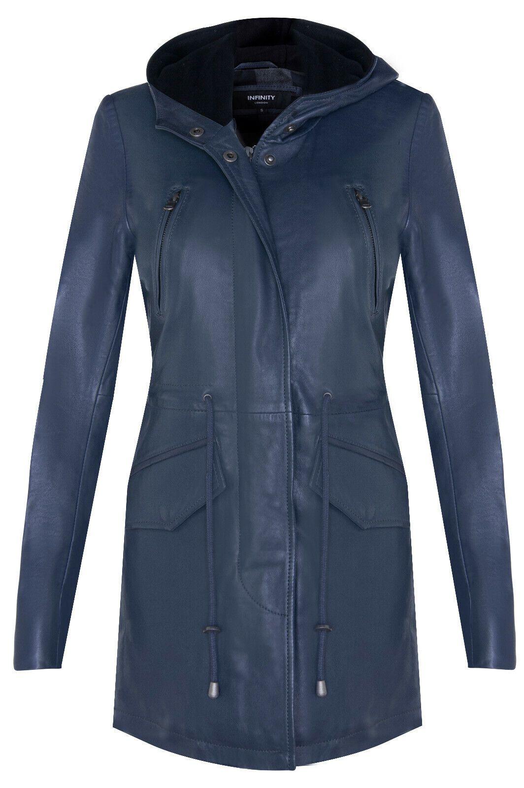 Mid Length Hooded Parka Jacket-Oakengates by INFINITY LEATHER