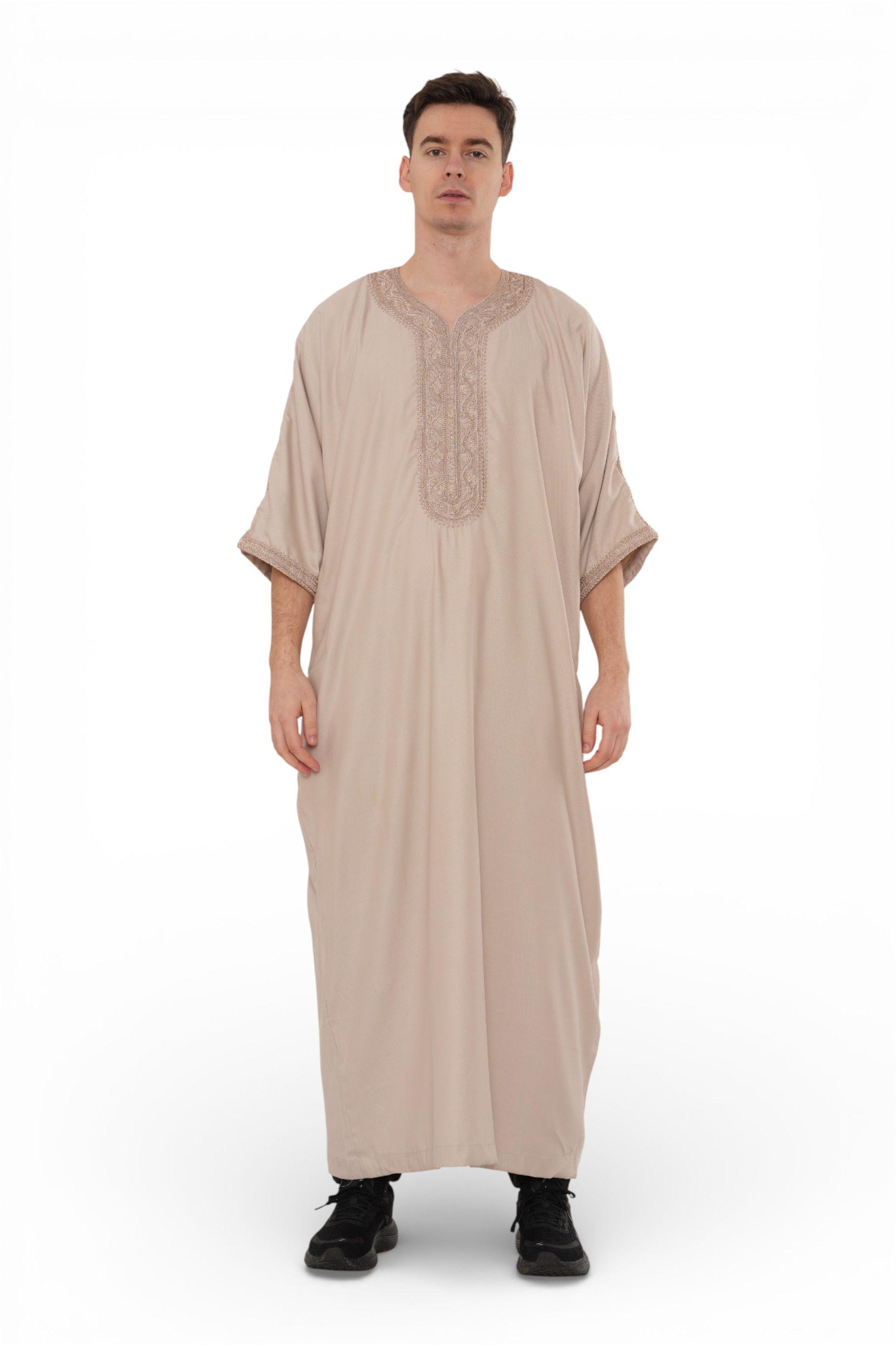 Moroccan Thobe Robe Djellaba Gandoura Eid Jubba- HM66 by INFINITY LEATHER