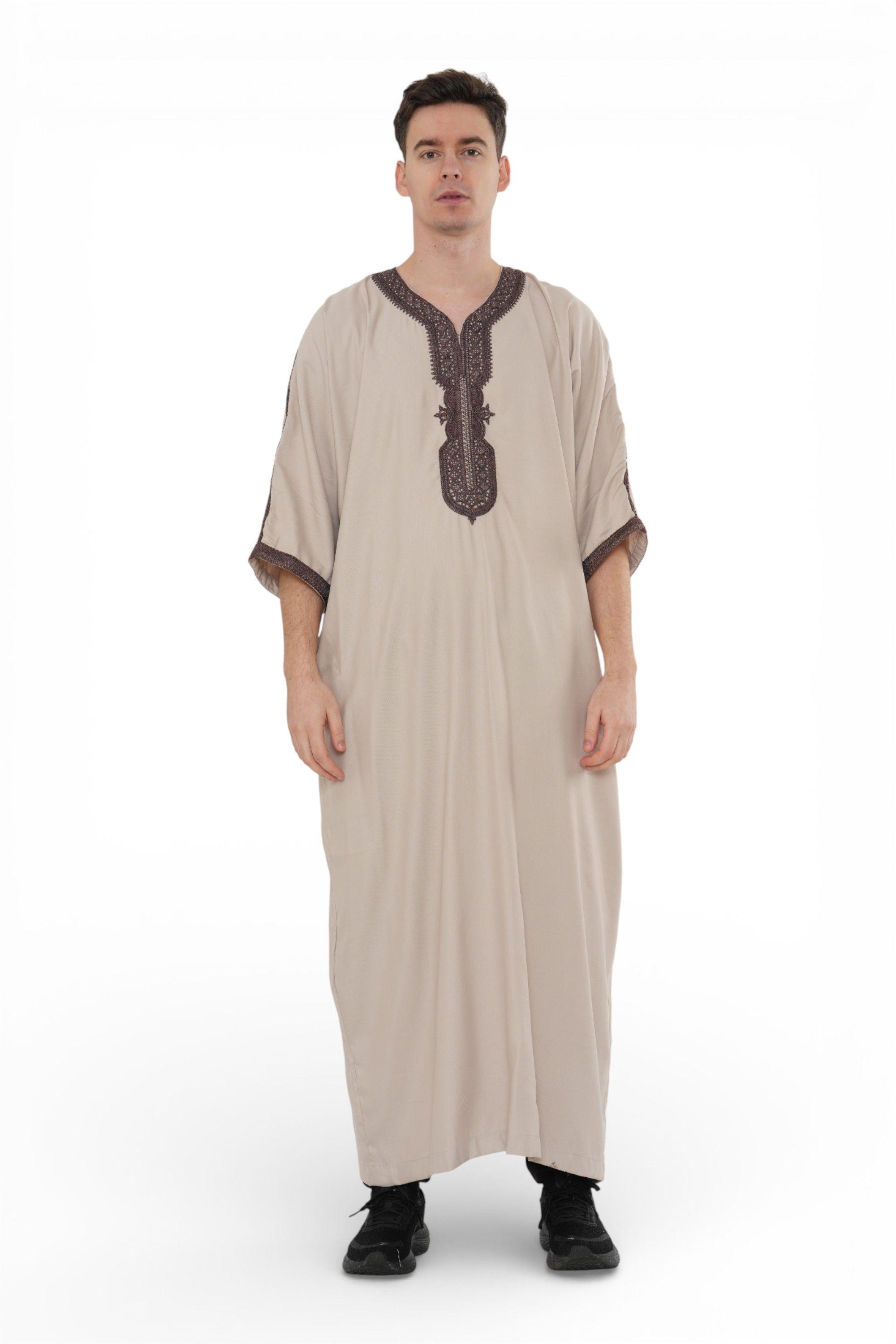 Moroccan Thobe Robe Djellaba Gandoura Eid Jubba- HM66 by INFINITY LEATHER
