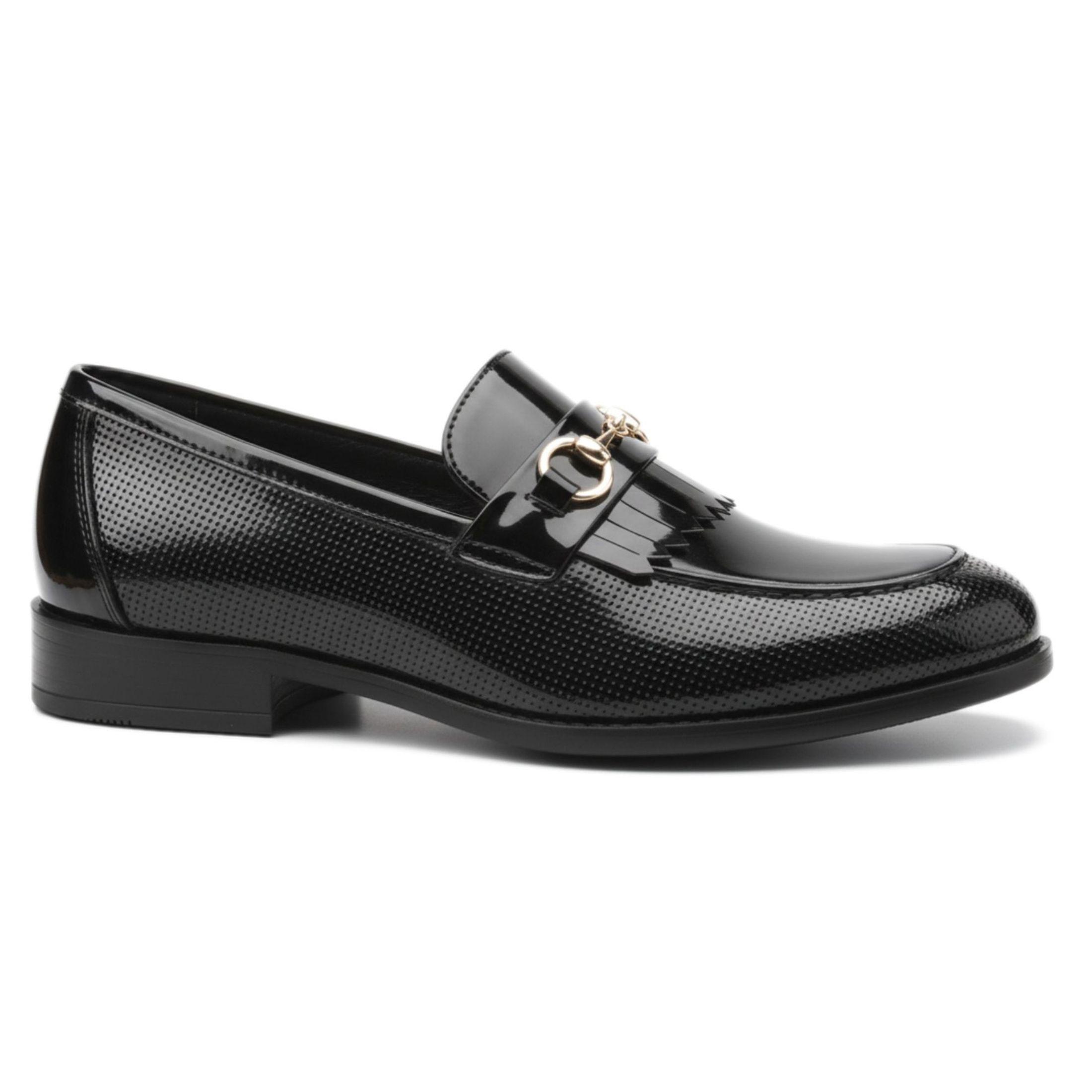 Patent Faux Leather Formal Loafers Shoes - N1035 by INFINITY LEATHER