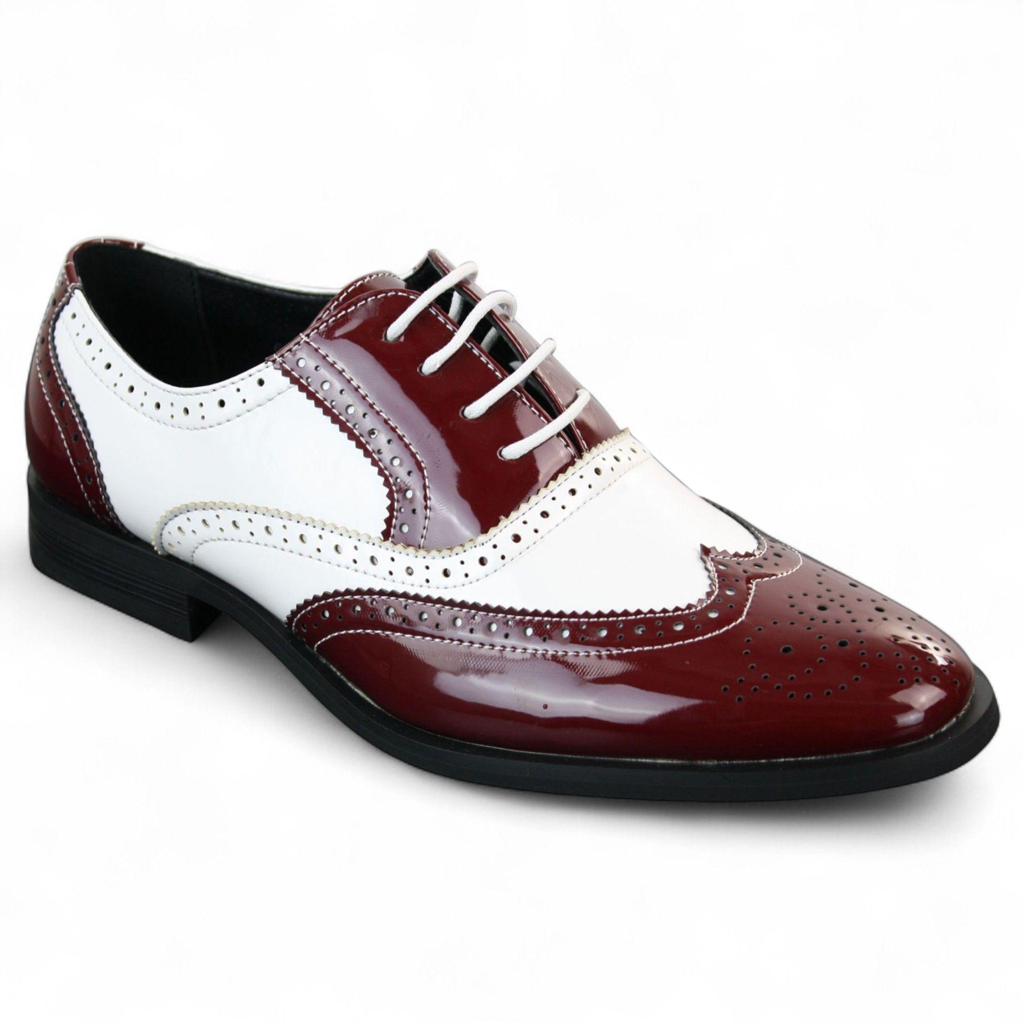 Patent Lace-Up Brogues Smart Dress Shoes by INFINITY LEATHER