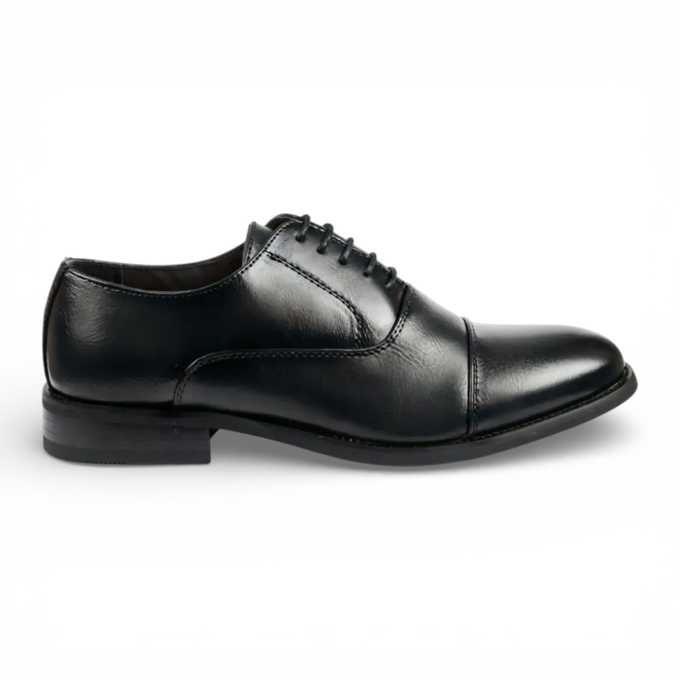 Patent Patent PU Leather Cap-Toe Oxford Formal Brogue Shoes -SM8782 by INFINITY LEATHER