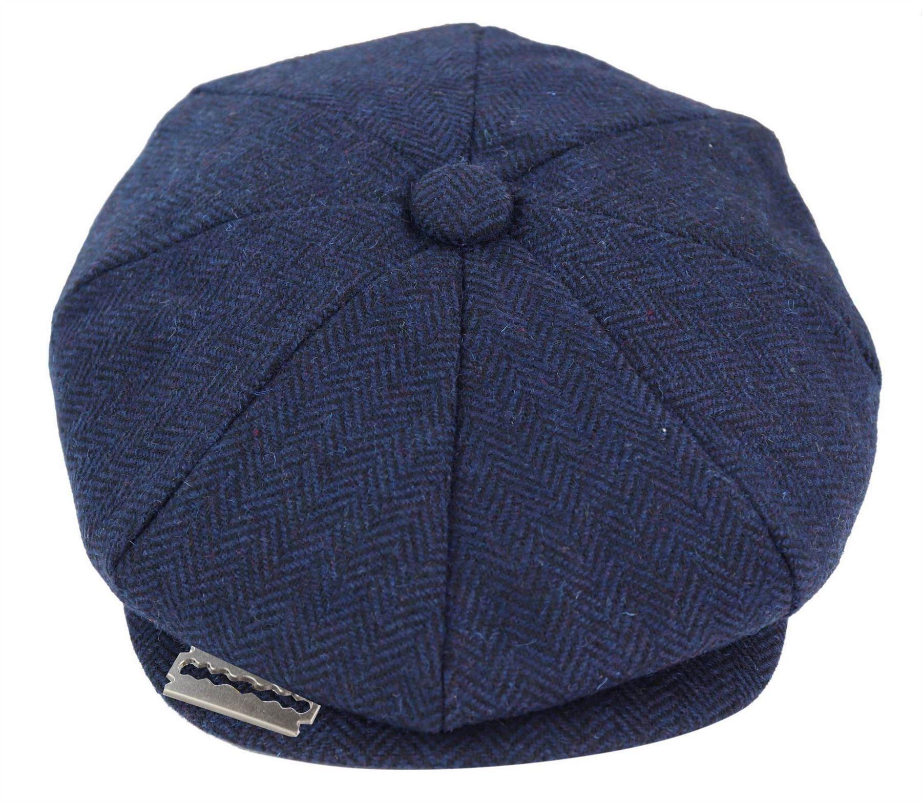 Peaky Blinders Tweed Hat With Razor Blade by INFINITY LEATHER