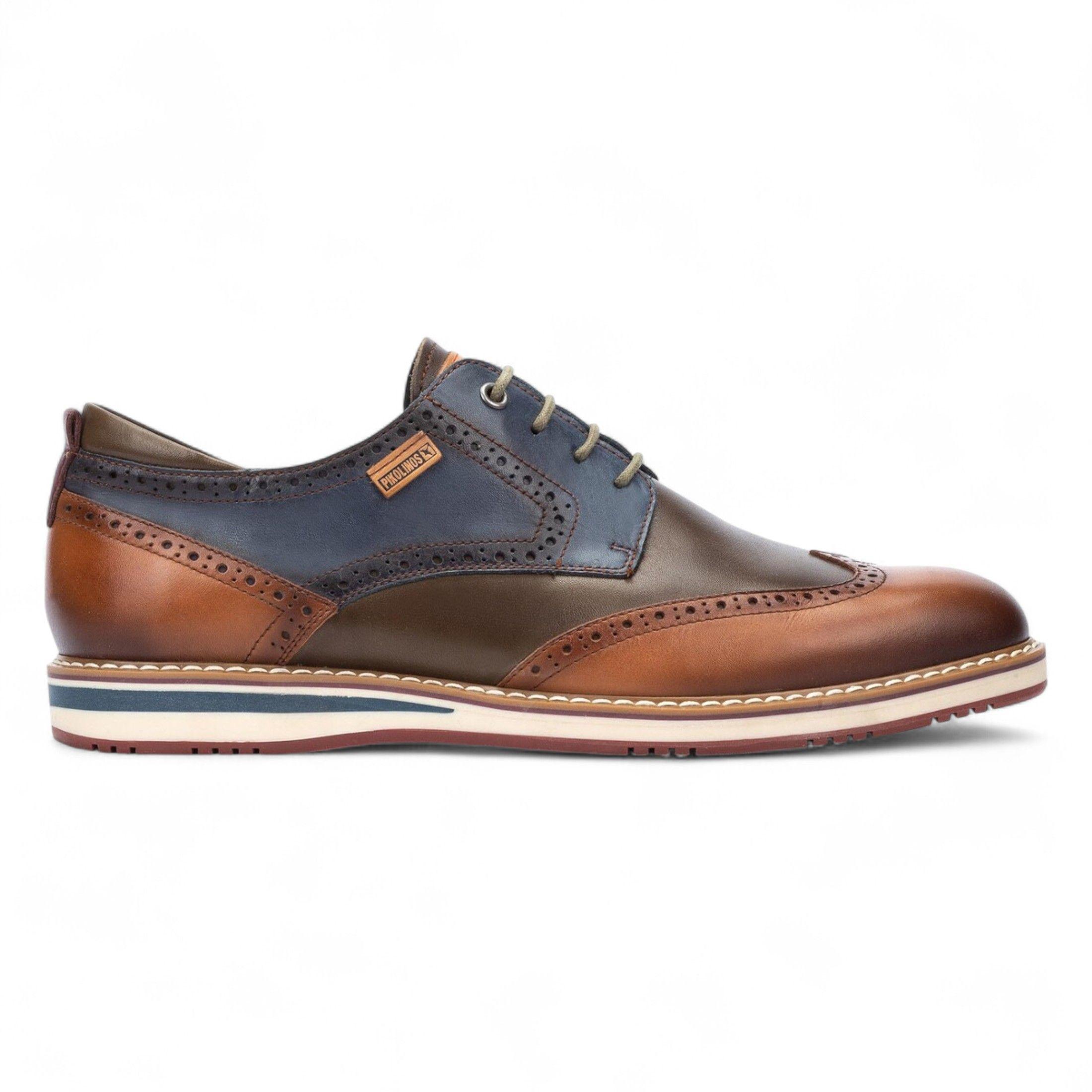 Pikolinos Brandy Leather Brogue Lace-Up Oxford Shoes - Avila by INFINITY LEATHER