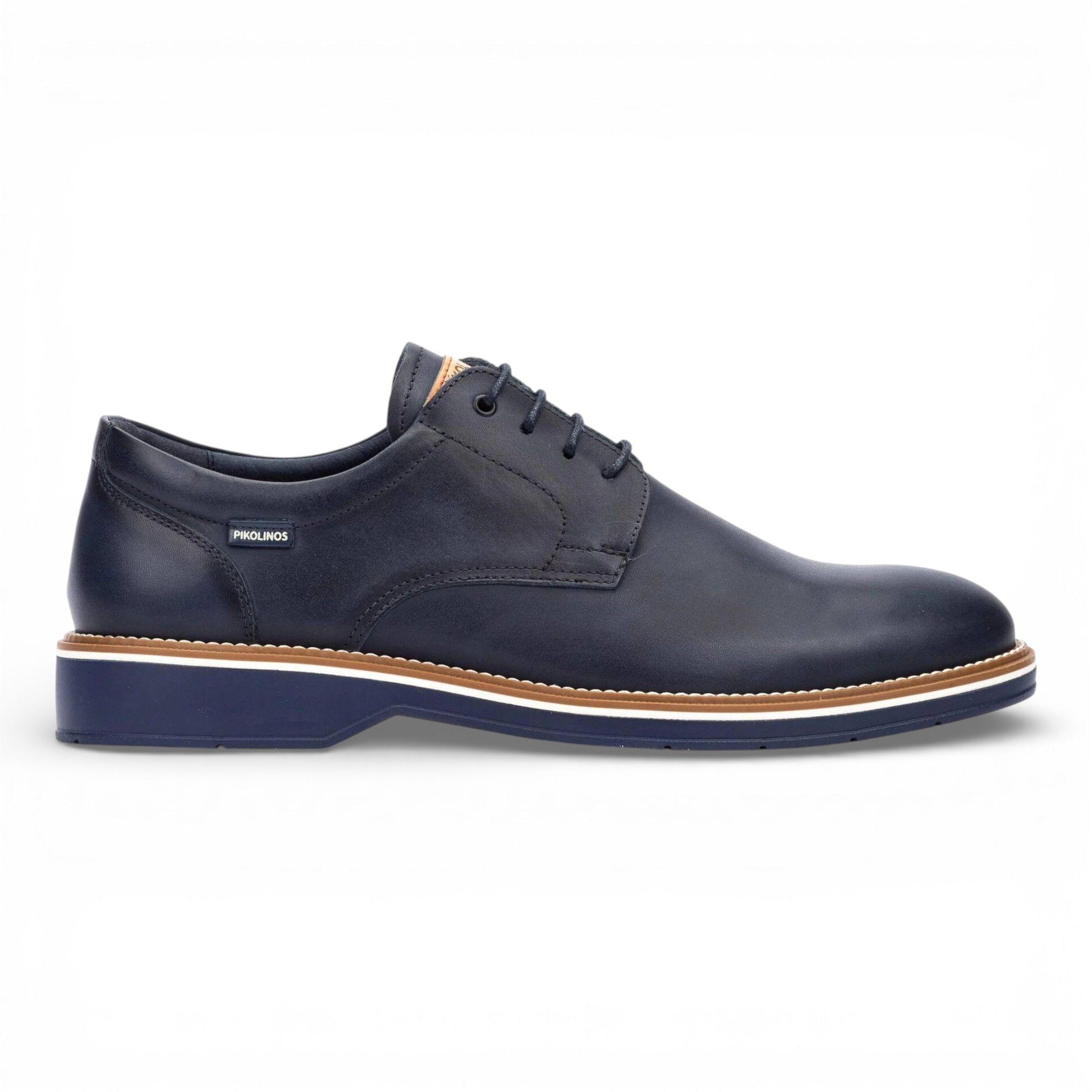 Pikolinos Leather Lace-Up Derby Comfort Shoes - Claret by INFINITY LEATHER