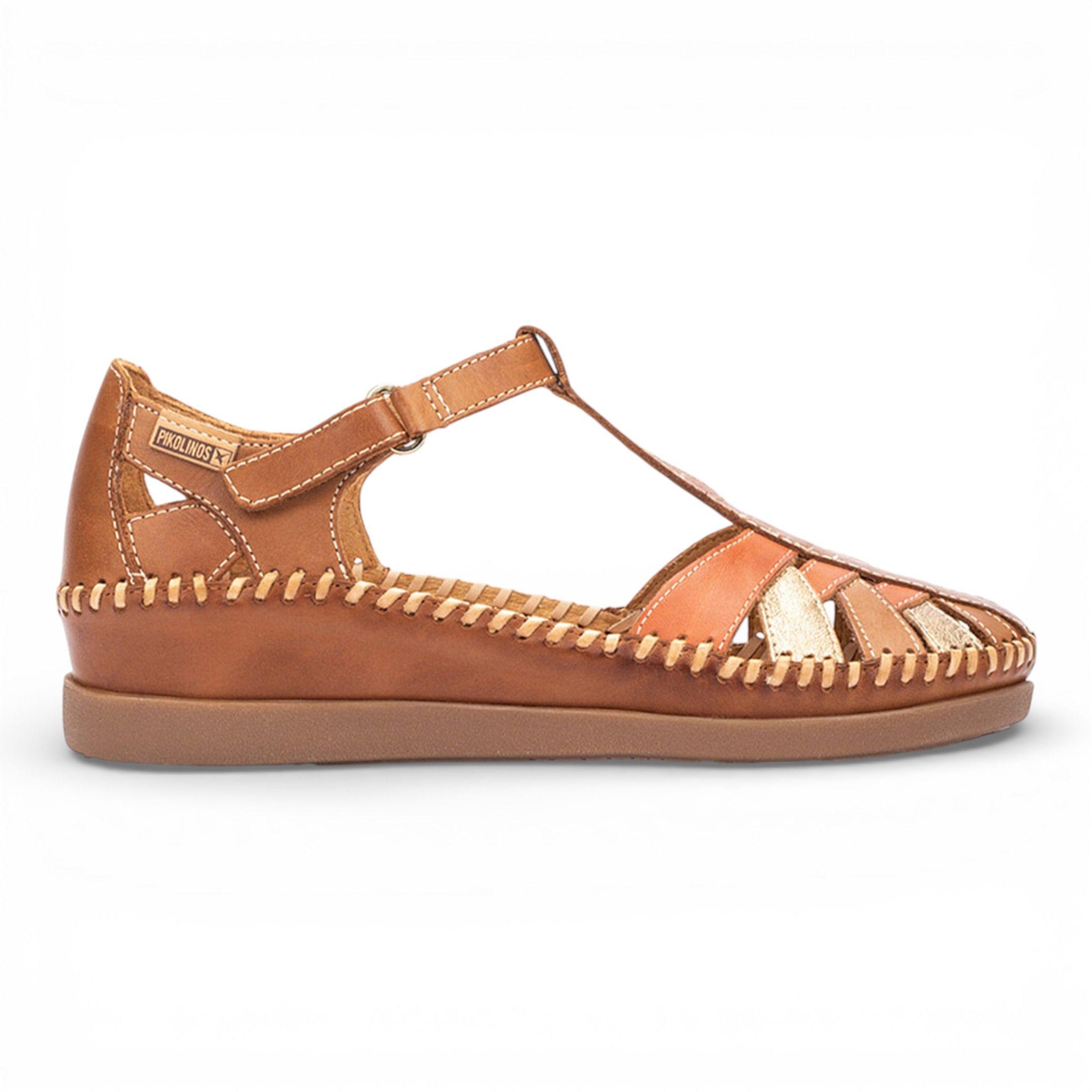 Pikolinos Leather Semi-Open Wedge Sandal Shoes - Cadaques by INFINITY LEATHER