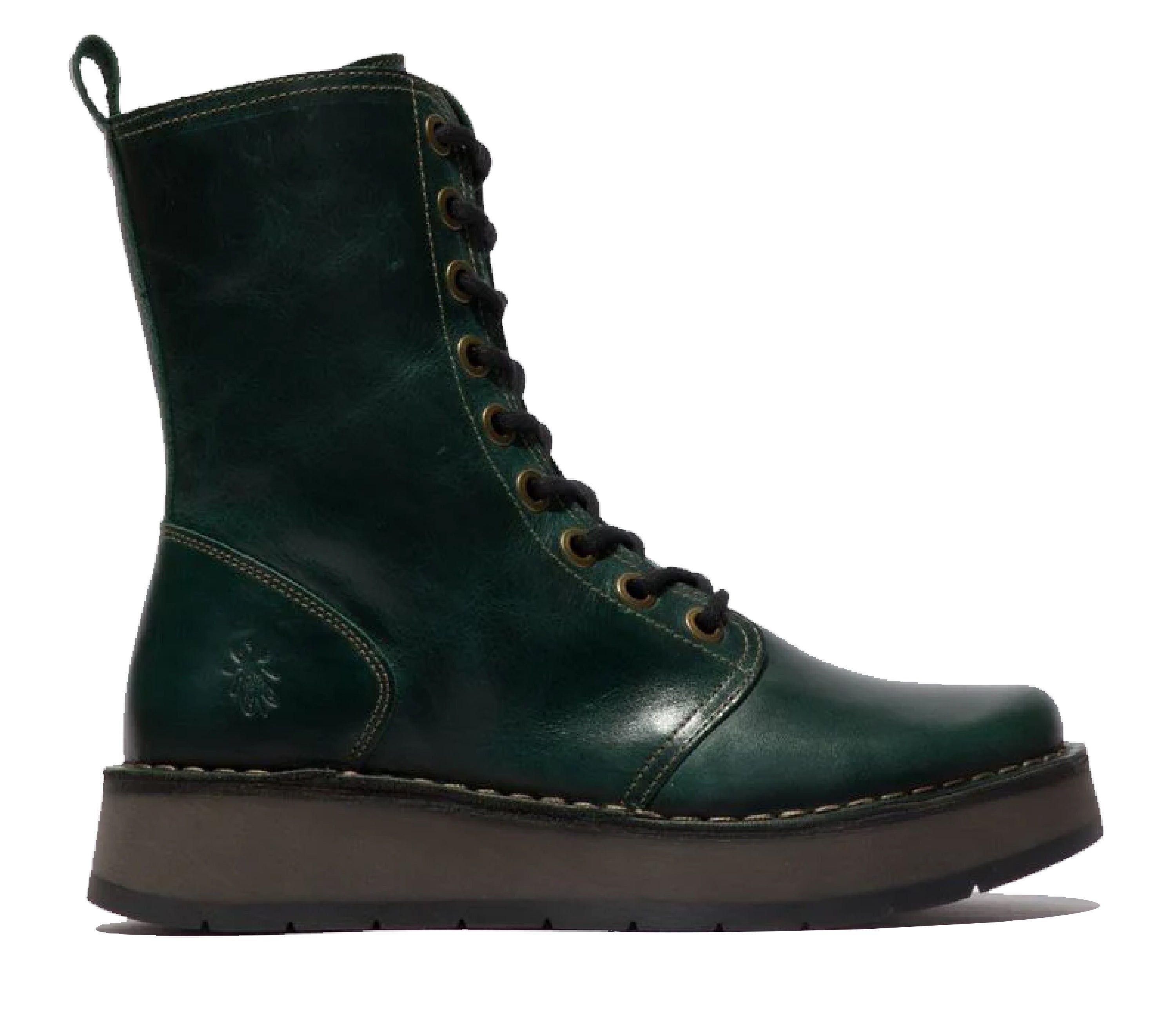 RAMI043 Casual Leather Lace-up Ankle Dress Boots by INFINITY LEATHER