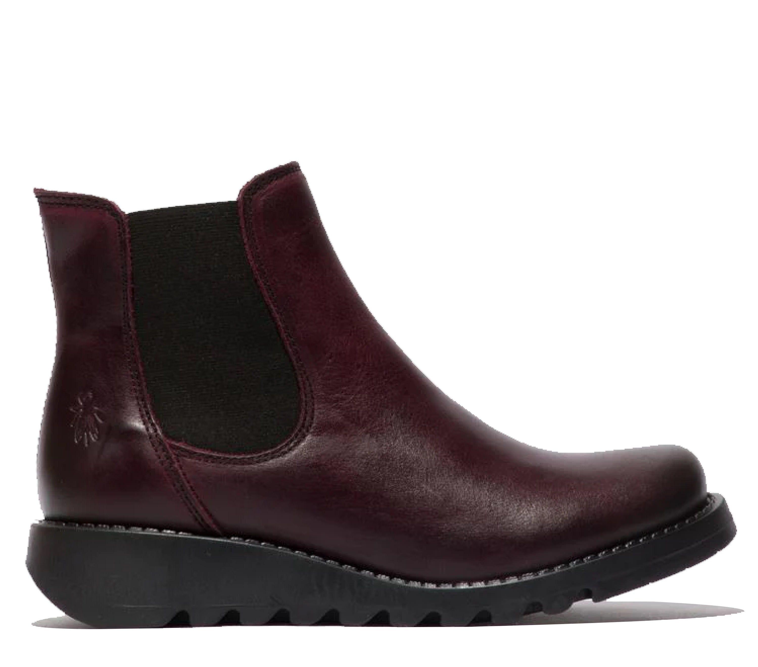SALV Chelsea Leather Ankle Casual Wedge Heel Boots by INFINITY LEATHER