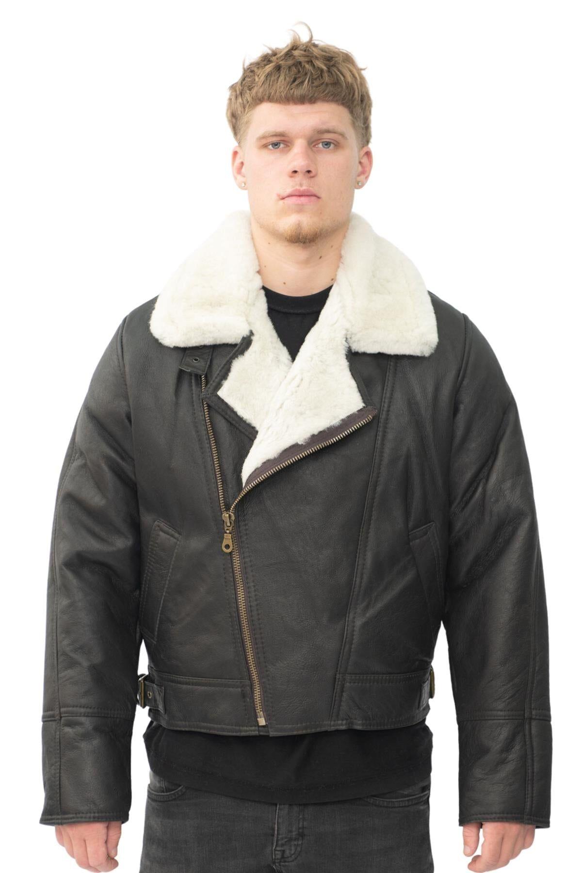 Sheepskin Leather WW2 Bomber Jacket-Haverhill by INFINITY LEATHER