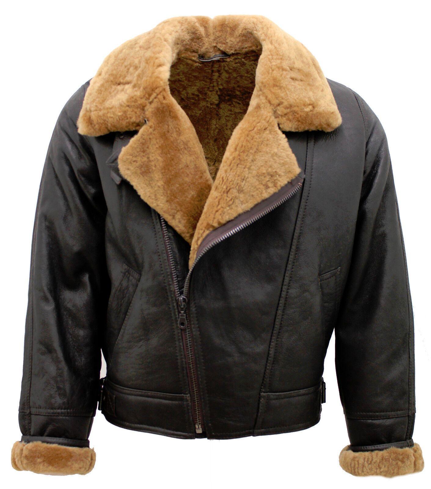Sheepskin Leather WW2 Bomber Jacket-Tucson by INFINITY LEATHER