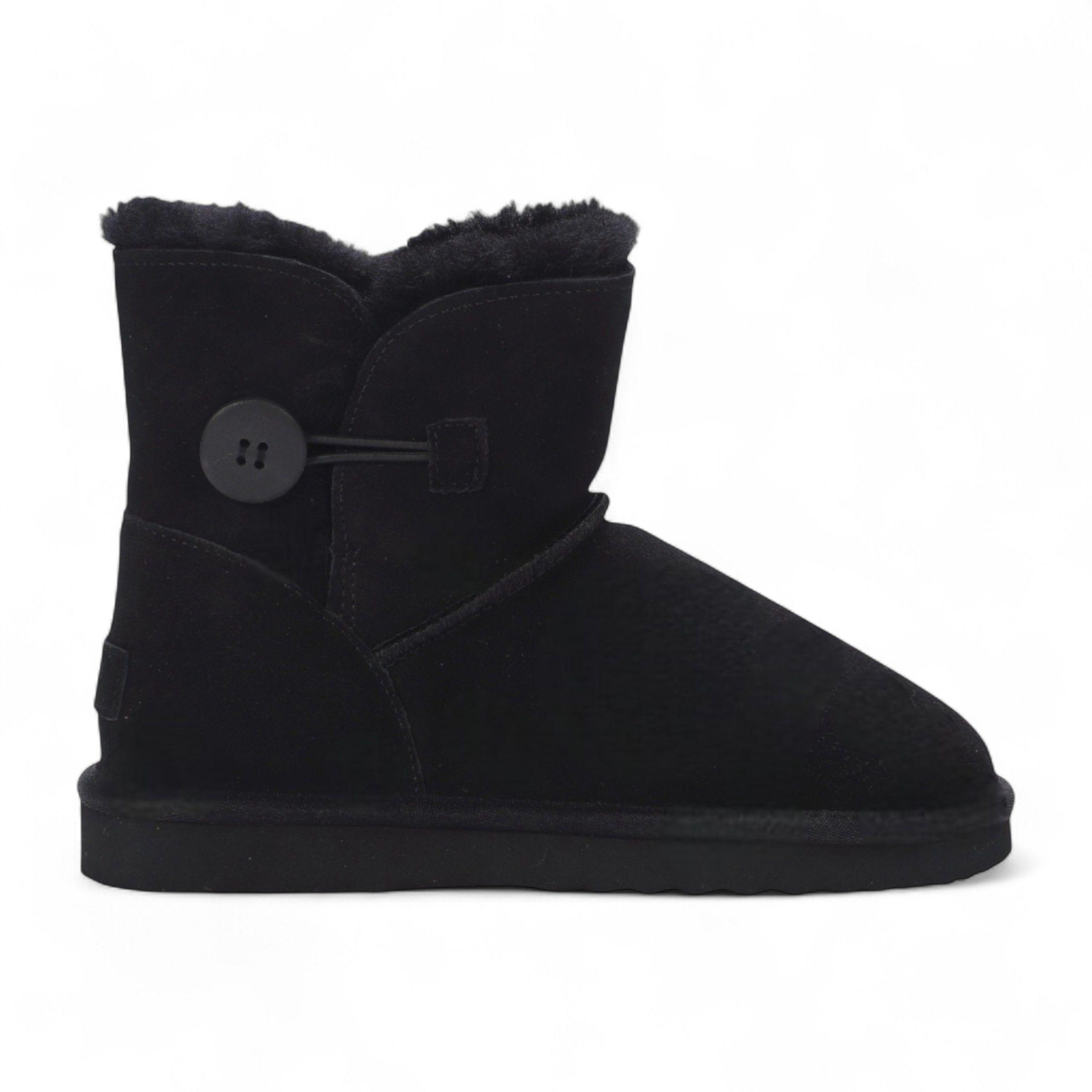 Sheepskin Suede Ankle Bootie Warm Winter Boots - Alpine by INFINITY LEATHER