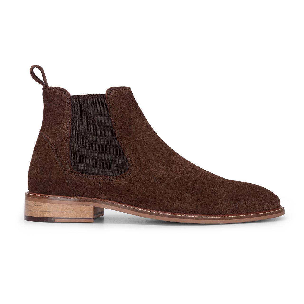 Suede Leather Slip-On Chelsea Ankle Boots by INFINITY LEATHER