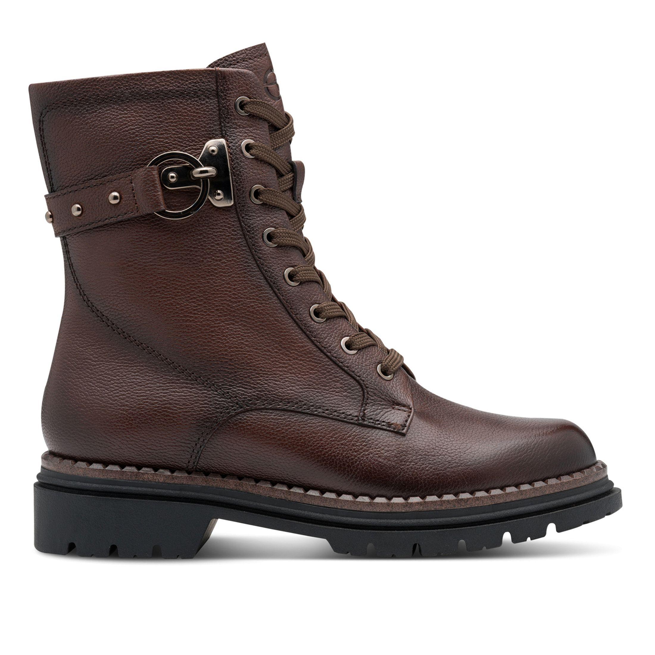 Tamaris Fashion Leather Lace-Up Zip Combat Ankle Boots by INFINITY LEATHER