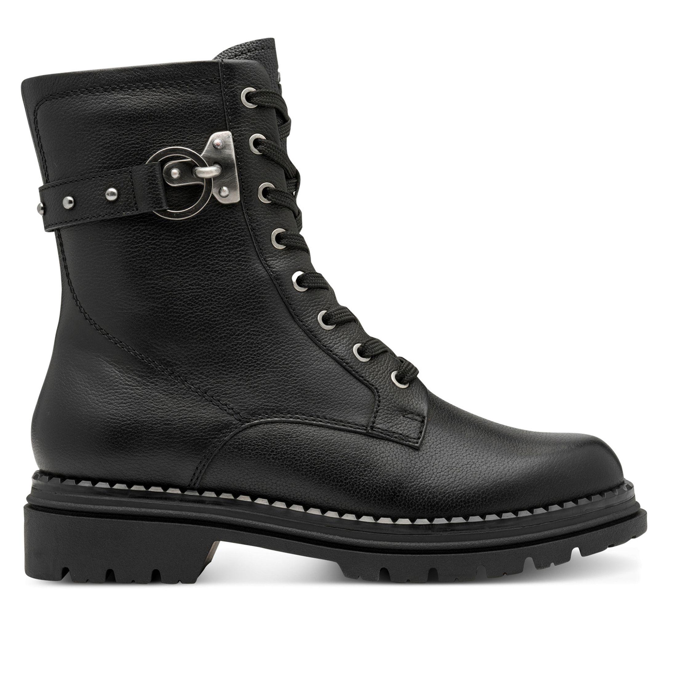 Tamaris Fashion Leather Lace-Up Zip Combat Ankle Boots by INFINITY LEATHER