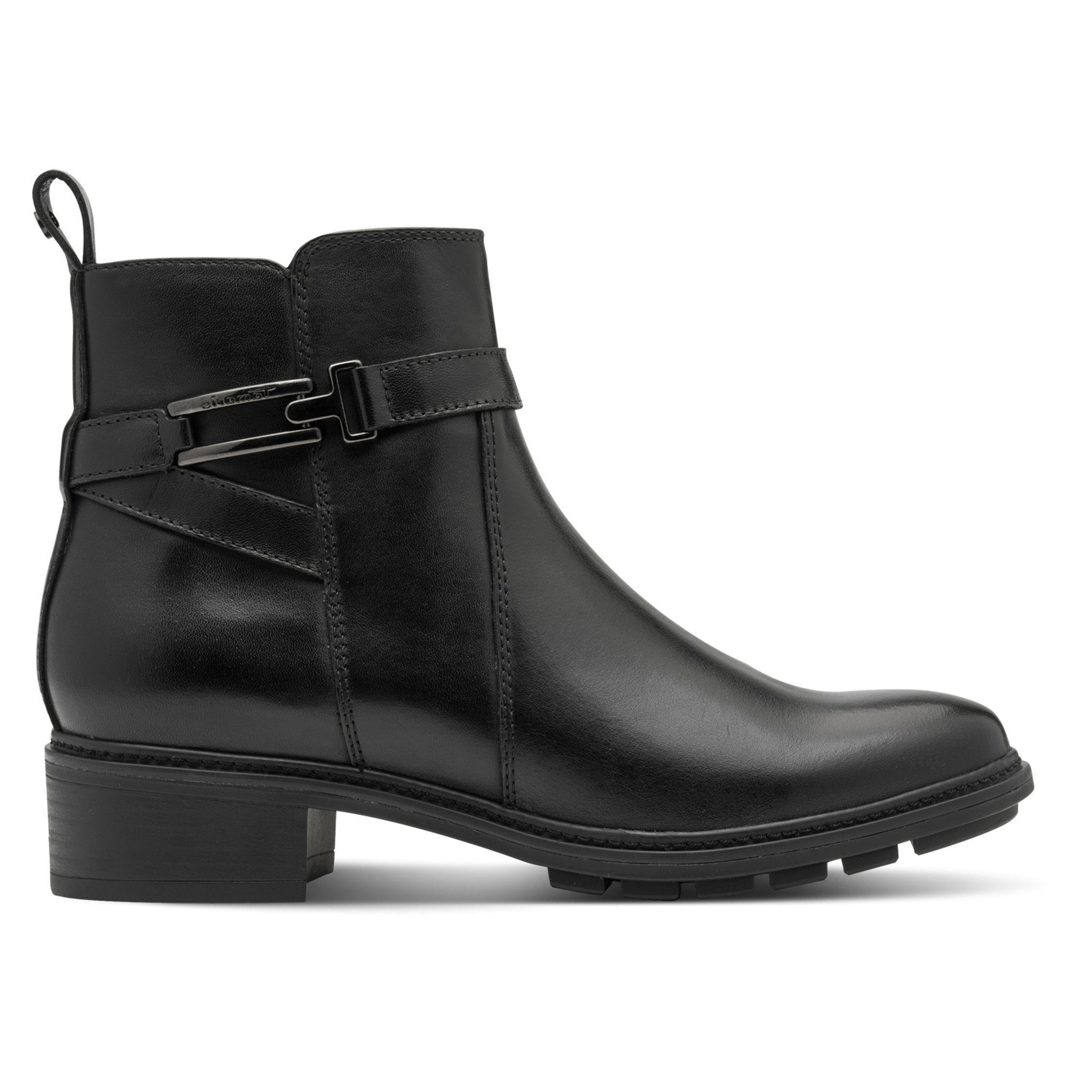 Tamaris Leather Buckled Zip Biker Ankle Boots by INFINITY LEATHER